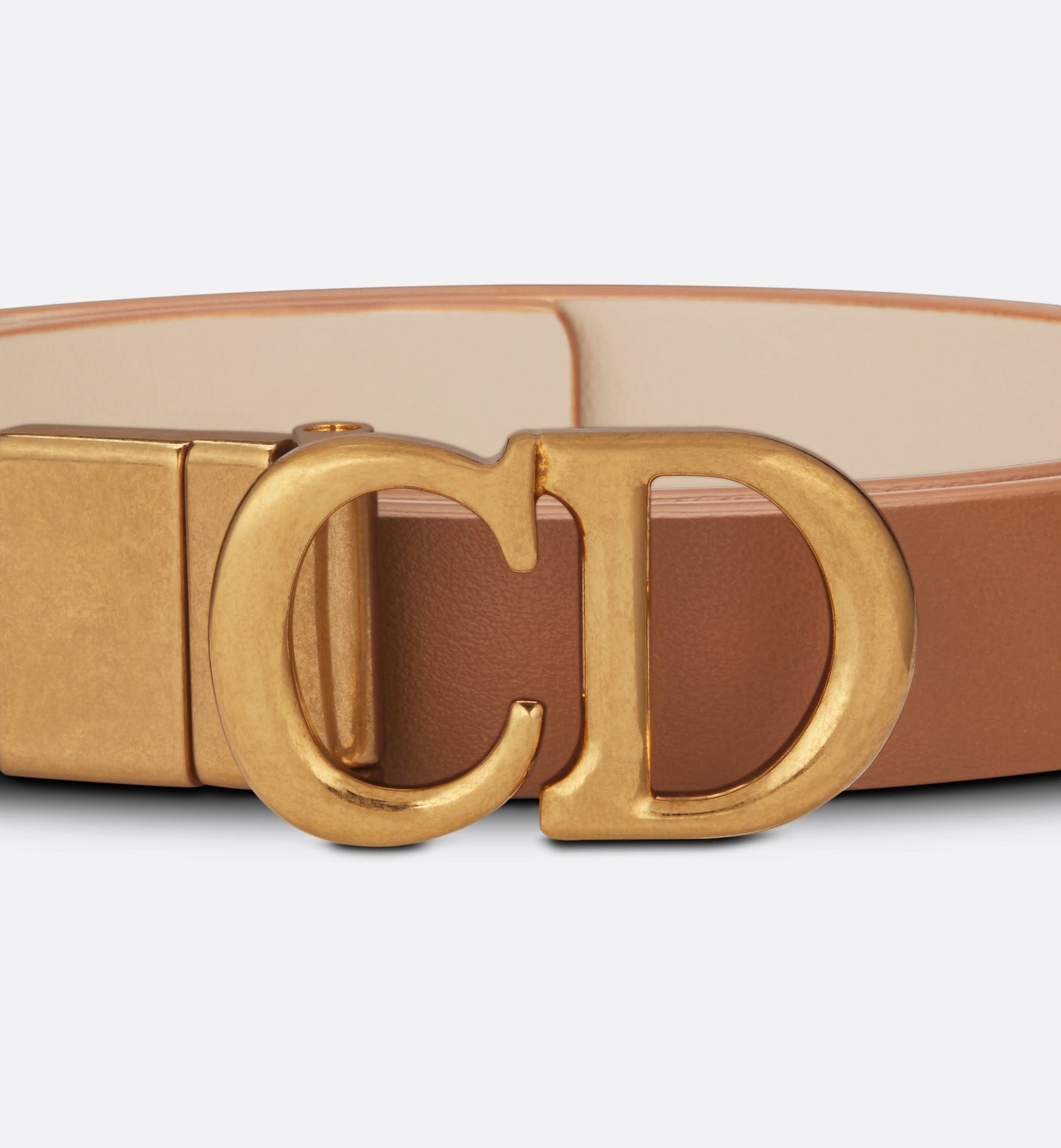 Reversible Saddle Belt Golden Saddle And Caramel Beige Smooth Calfskin 20 mm