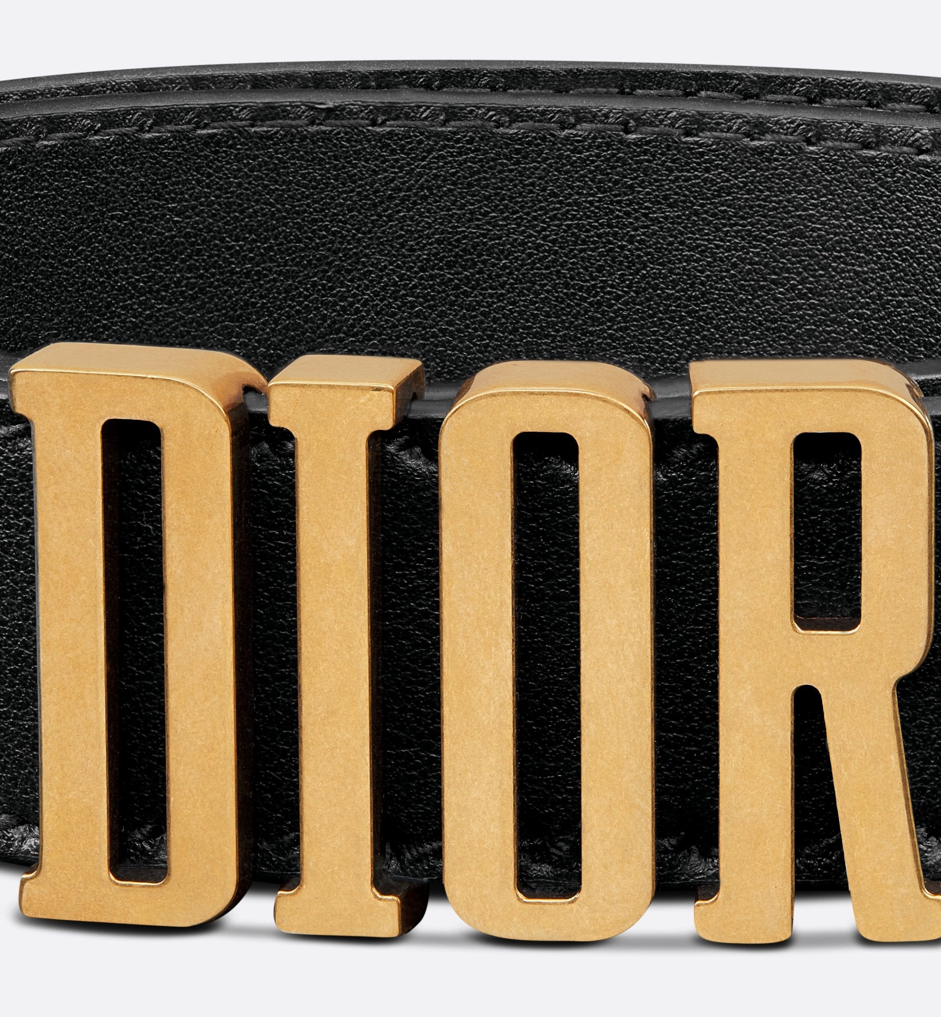 D Fence Belt Black Smooth Calfskin 30 mm