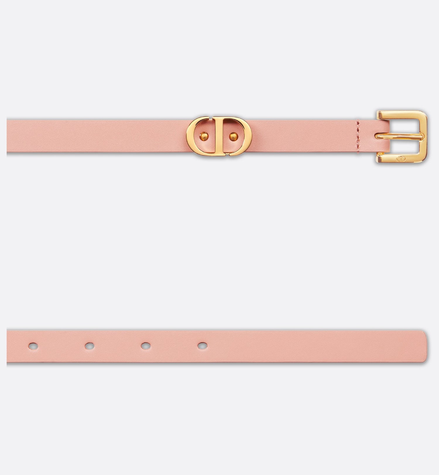 30 Montaigne Loop Belt Light Pink Ultrasoft Calfskin 15 mm