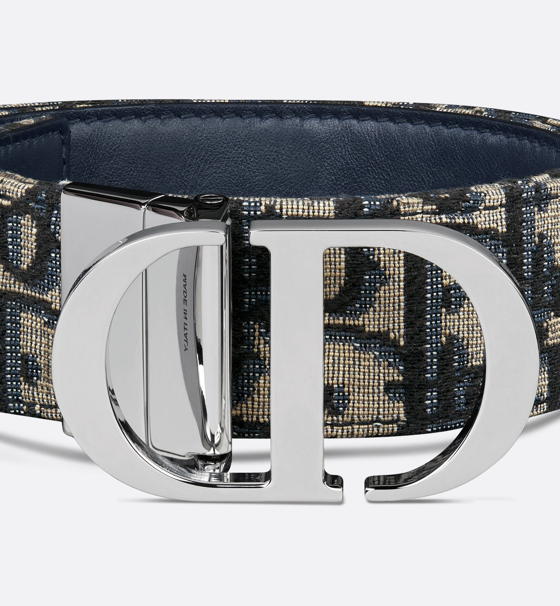 30 Montaigne Reversible Belt Blue Smooth Calfskin And Dior Oblique Jac –  Sands