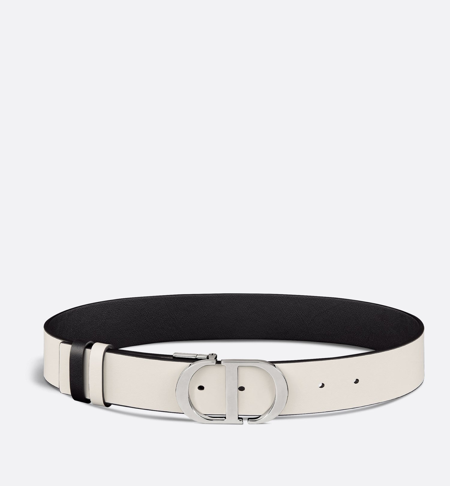 30 Montaigne Reversible Belt Black And White Smooth Calfskin 35 mm