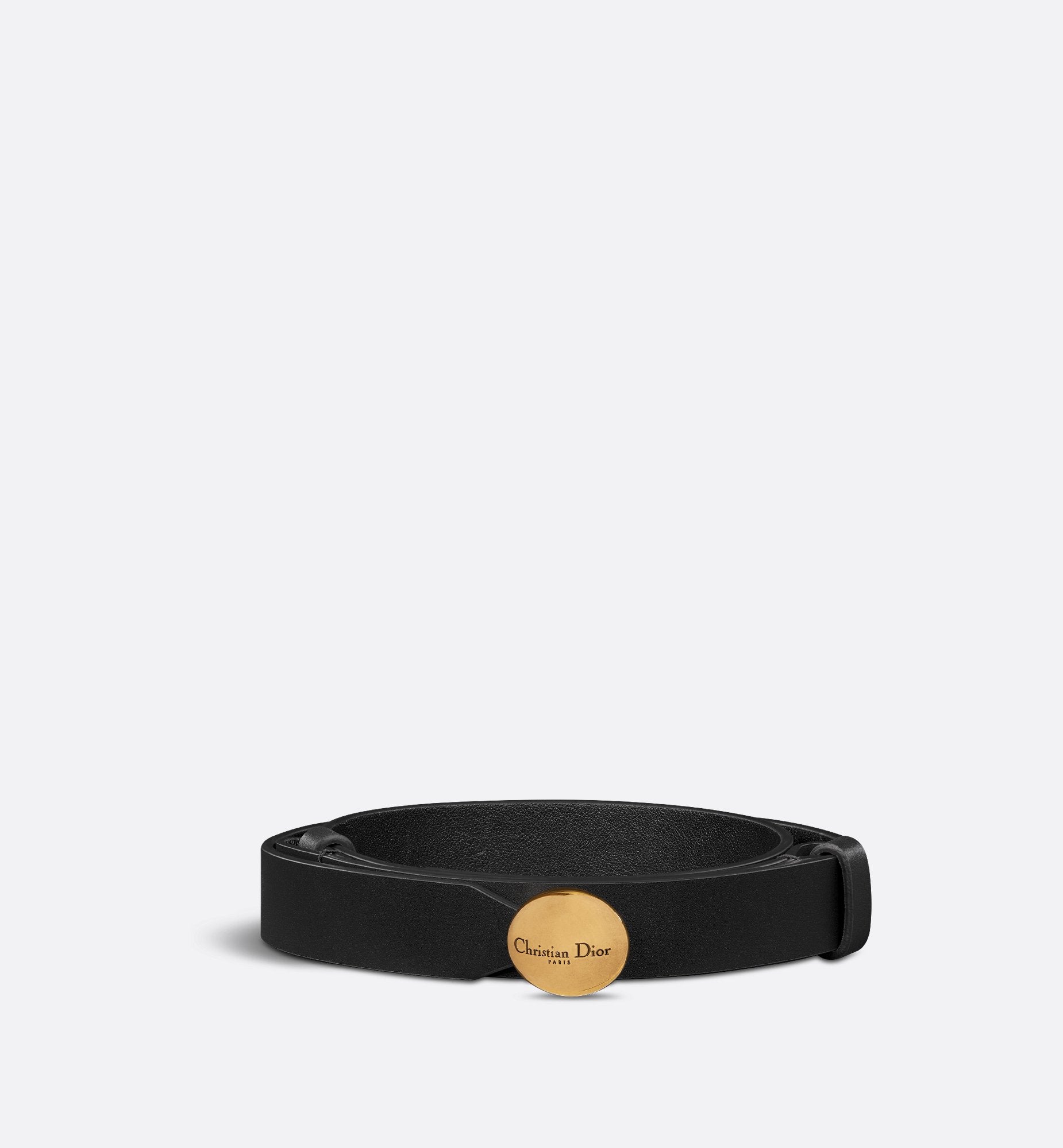 D Pepite Belt Matte Black Smooth Calfskin 20 mm