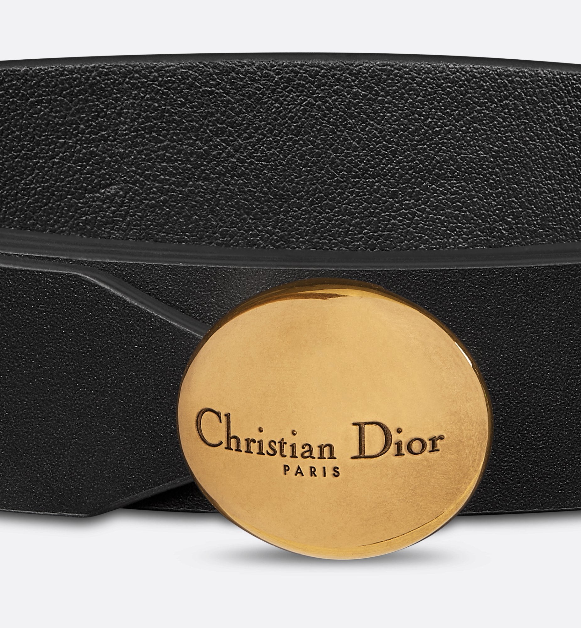 D Pepite Belt Matte Black Smooth Calfskin 20 mm