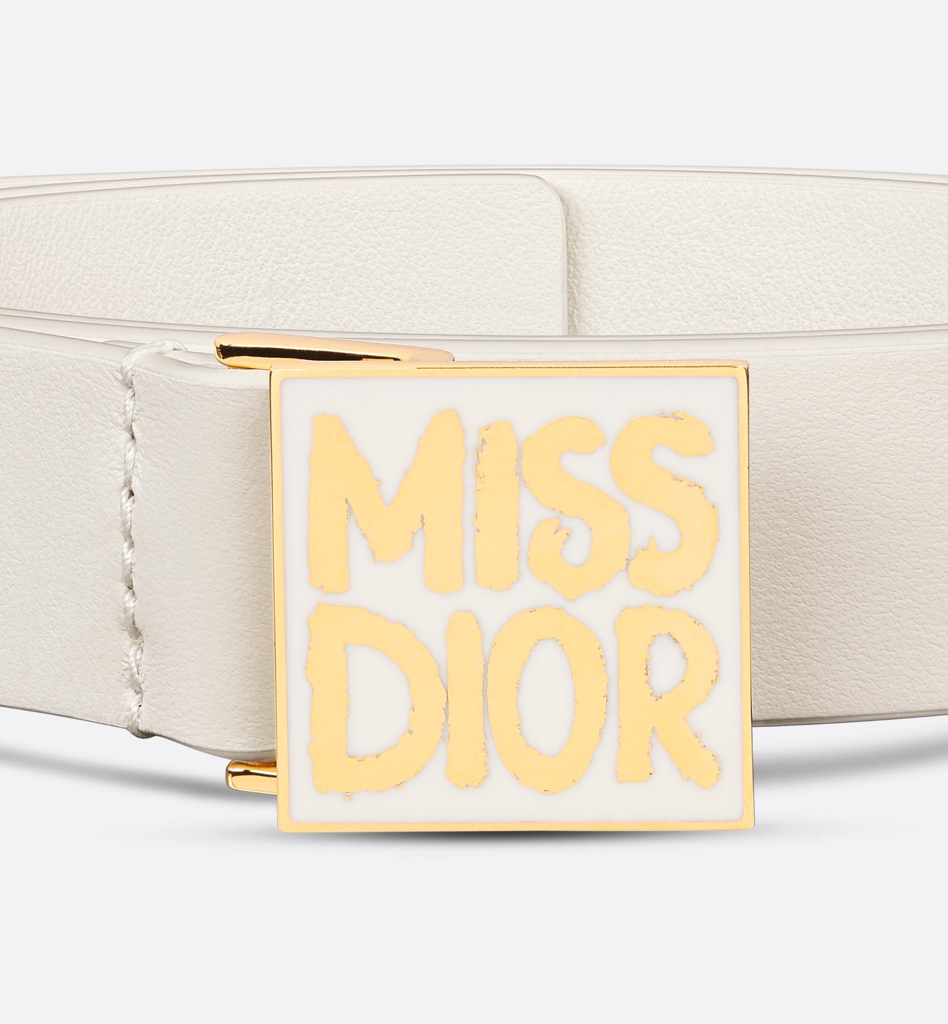 Miss Dior Graffiti Belt Latte Smooth Calfskin 25 mm