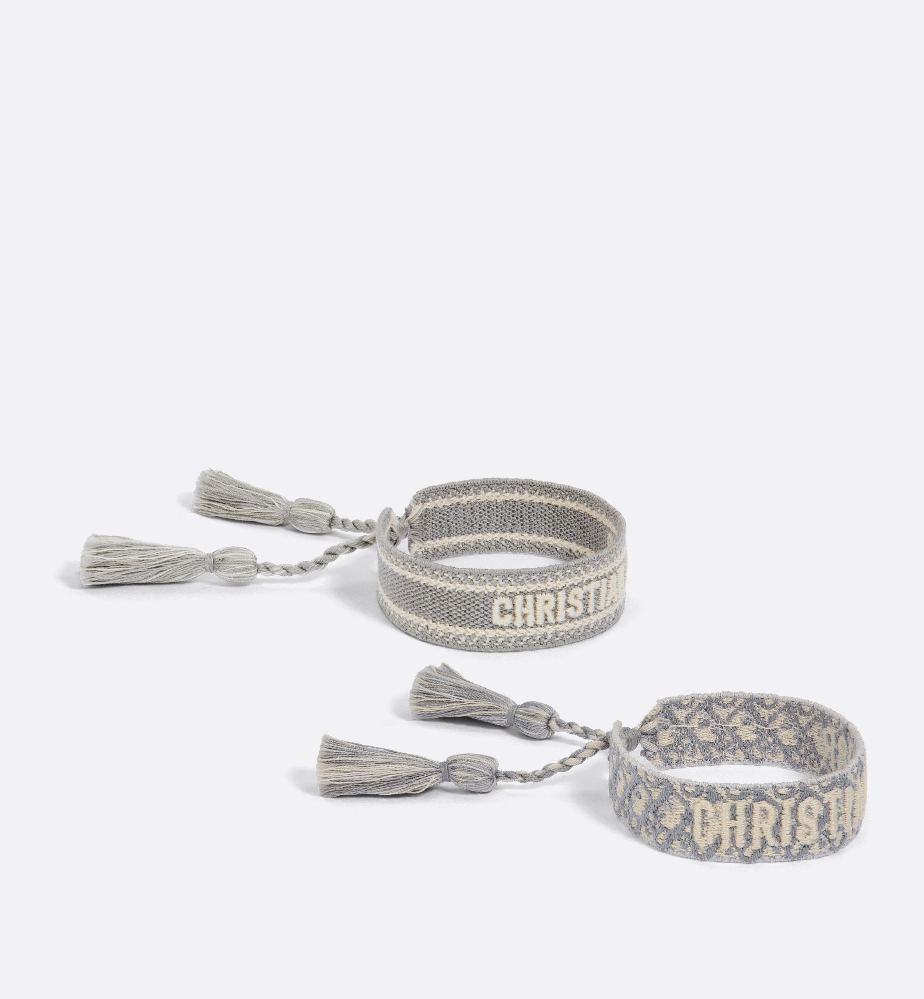 Bracelet Set Gray Dior Oblique Cotton