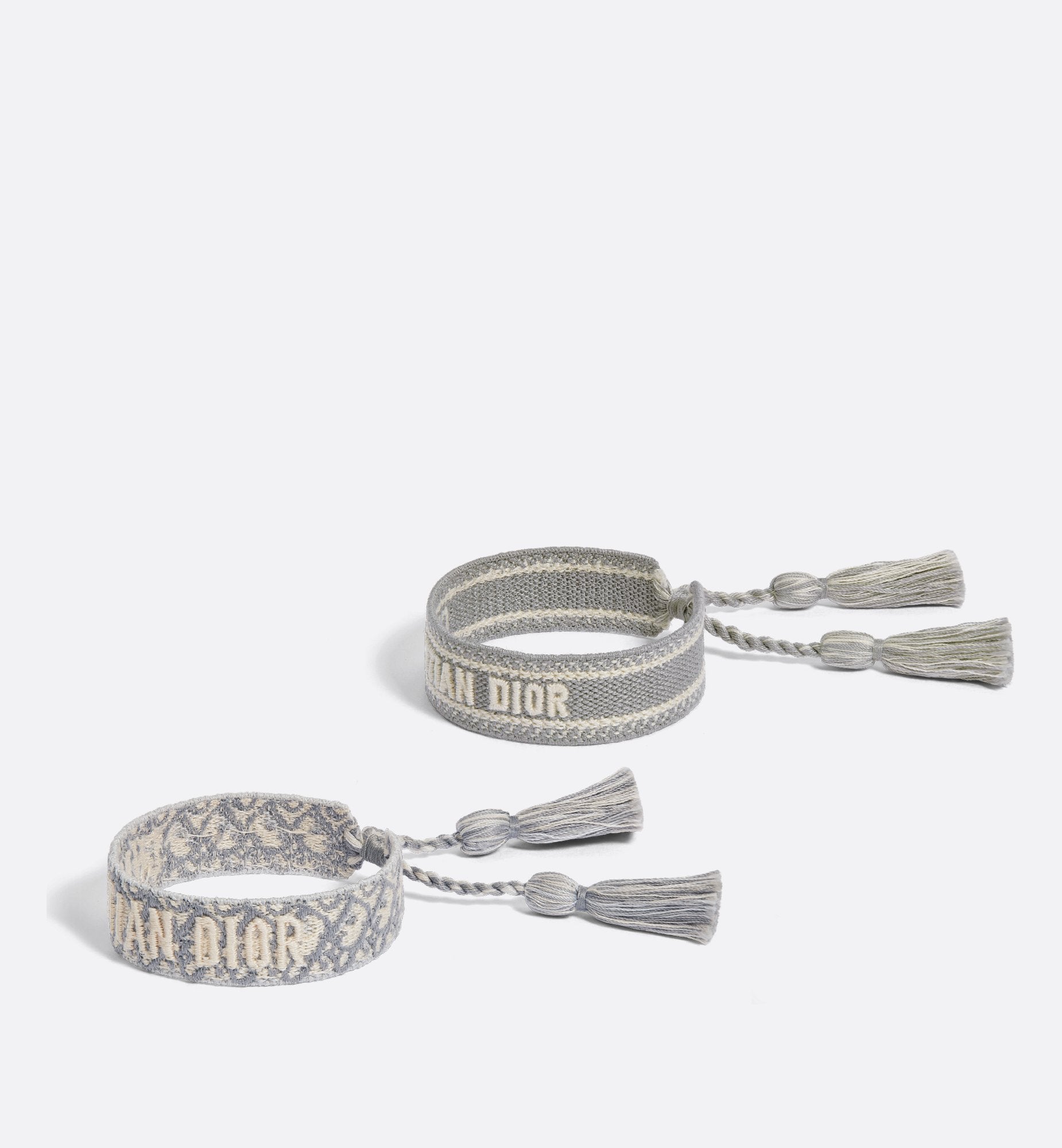 Bracelet Set Gray Dior Oblique Cotton