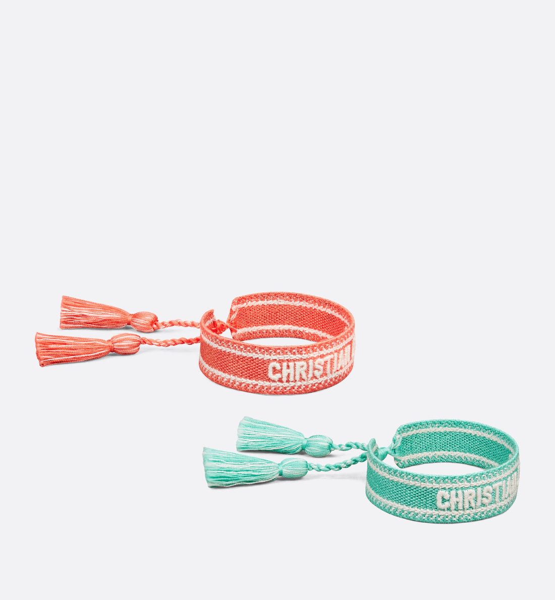 Dioriviera Christian Dior Bracelet Set Aquamarina And Coral Cotton