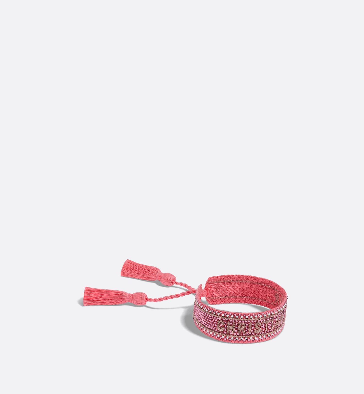 Dioriviera Christian Dior Bracelet Candy Pink Cotton And Crystals