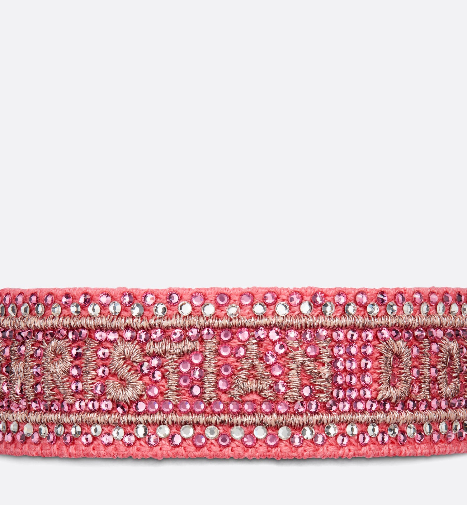 Dioriviera Christian Dior Bracelet Candy Pink Cotton And Crystals