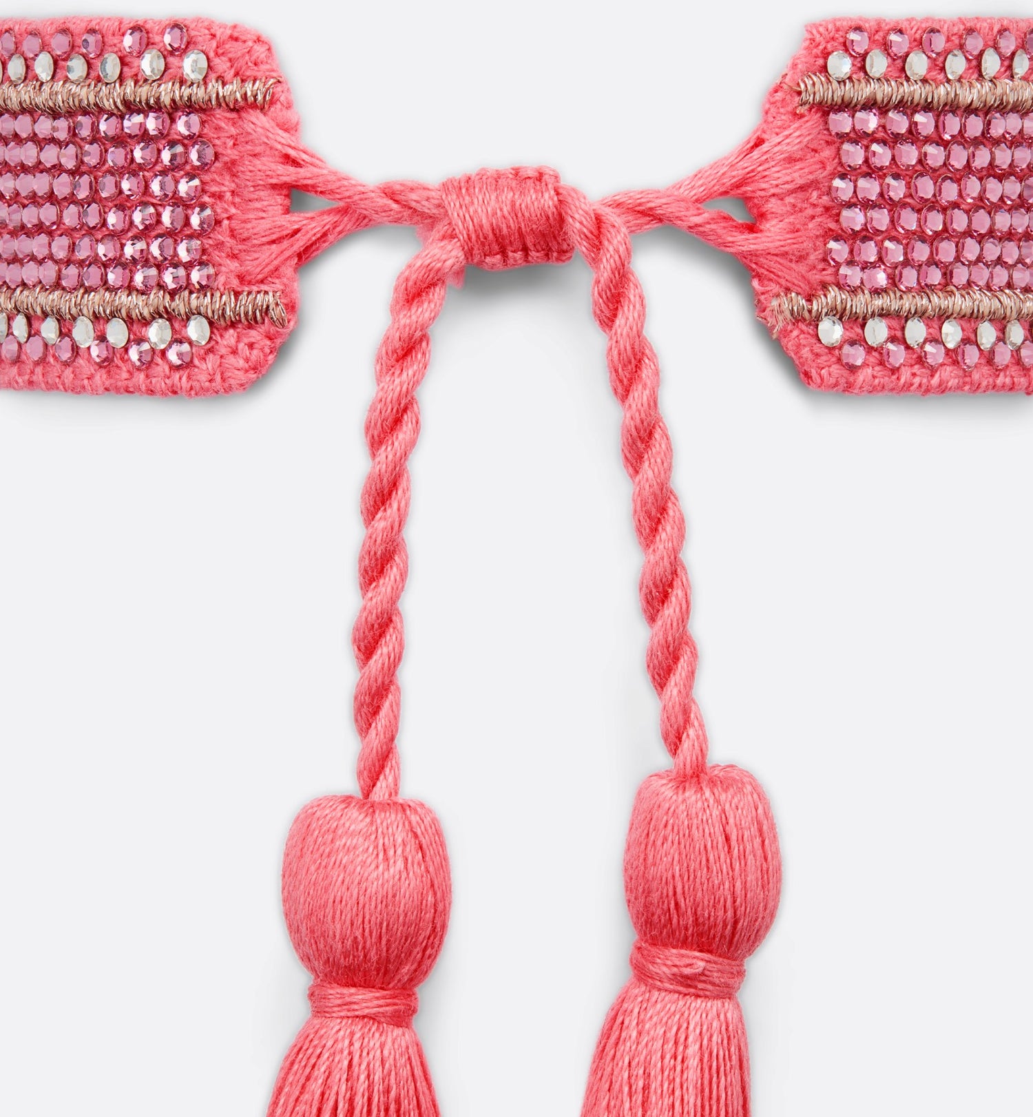 Dioriviera Christian Dior Bracelet Candy Pink Cotton And Crystals