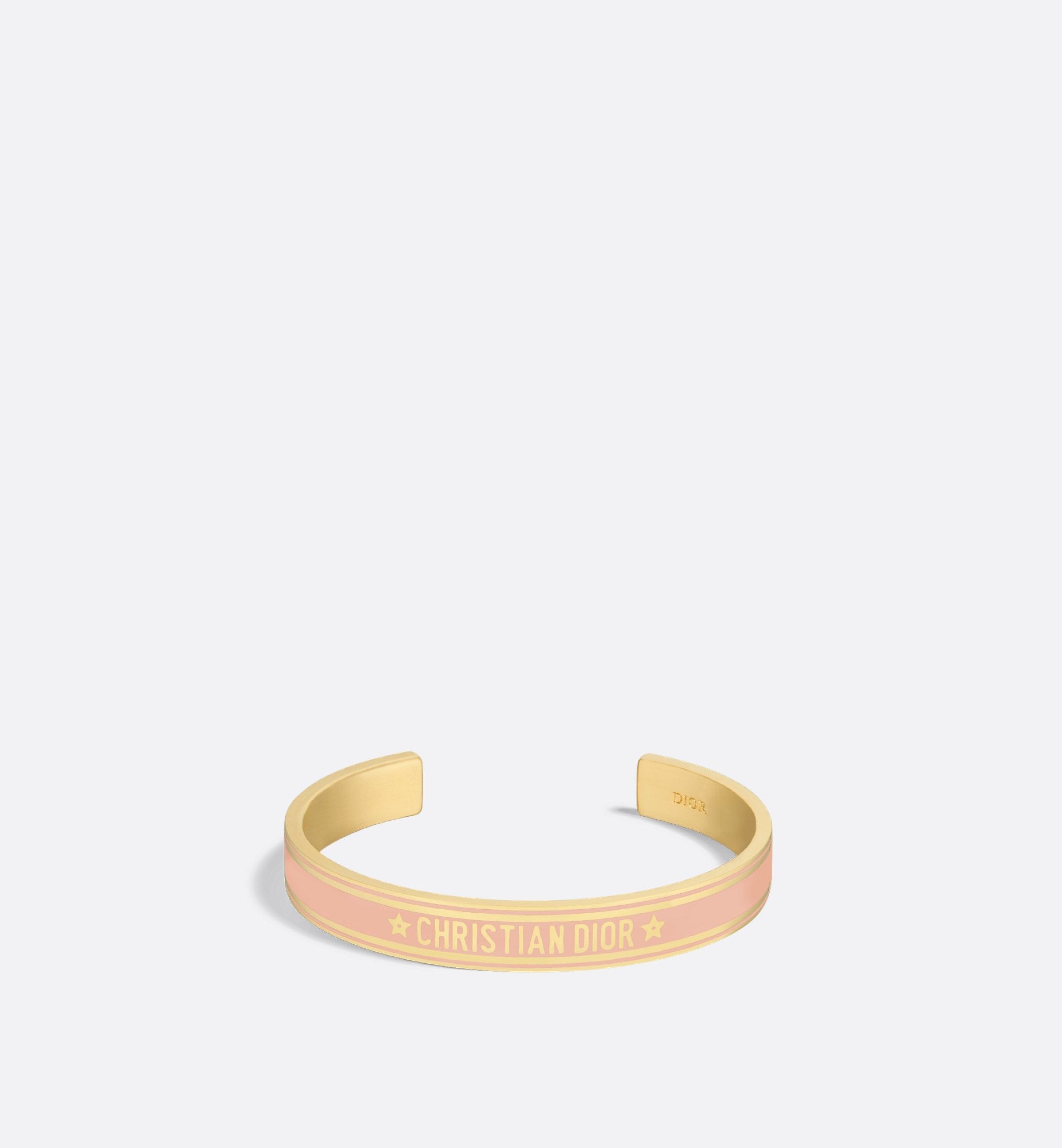 Code Bangle Gold Finish Metal And Orange Acid Lacquer