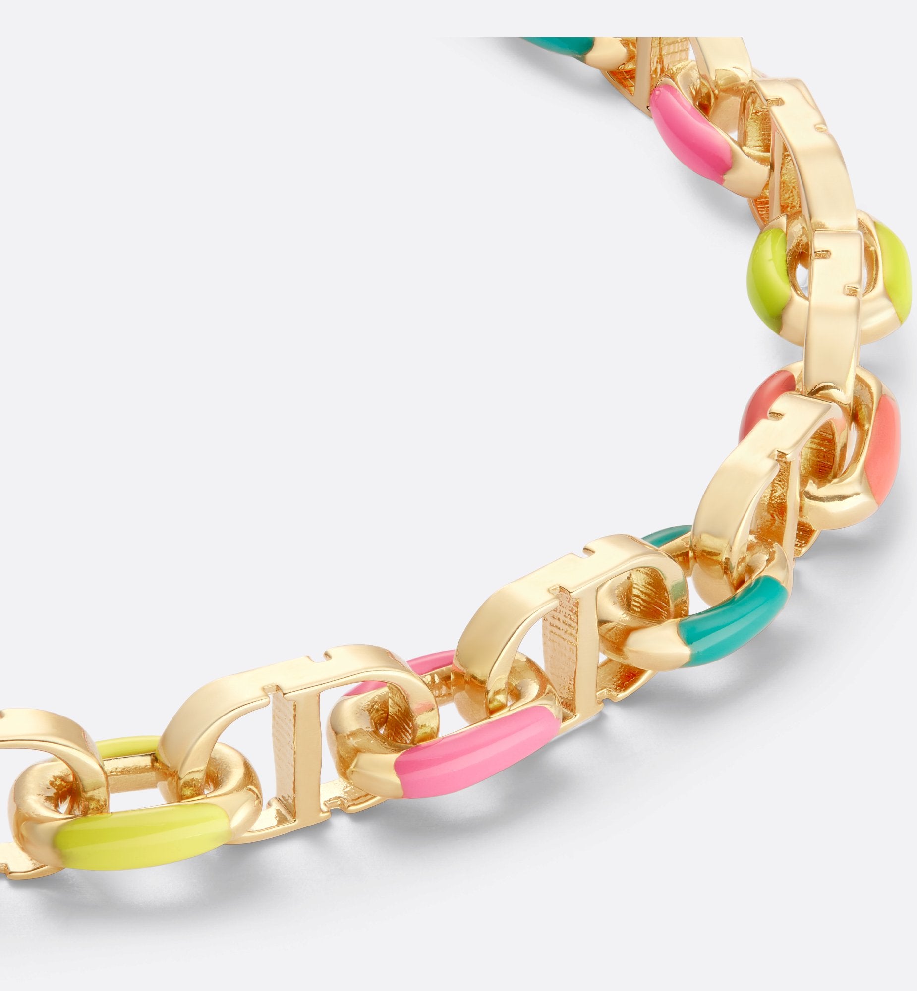 Dioriviera Petit Cd Bracelet Gold Finish Metal And Multicolor Lacquer