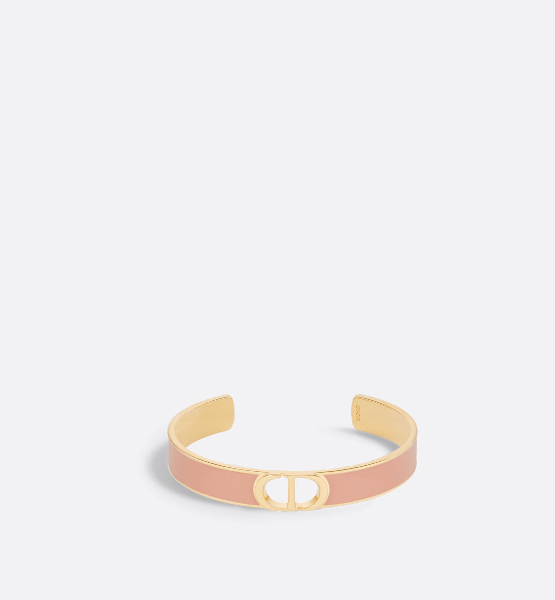 30 Montaigne Thin Bangle Gold Finish Metal And Dawn Pink Lacquer