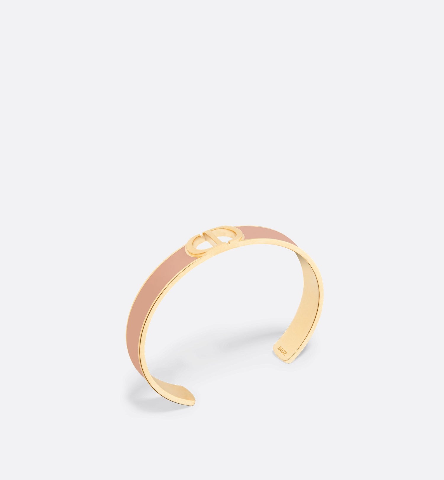 30 Montaigne Thin Bangle Gold Finish Metal And Dawn Pink Lacquer