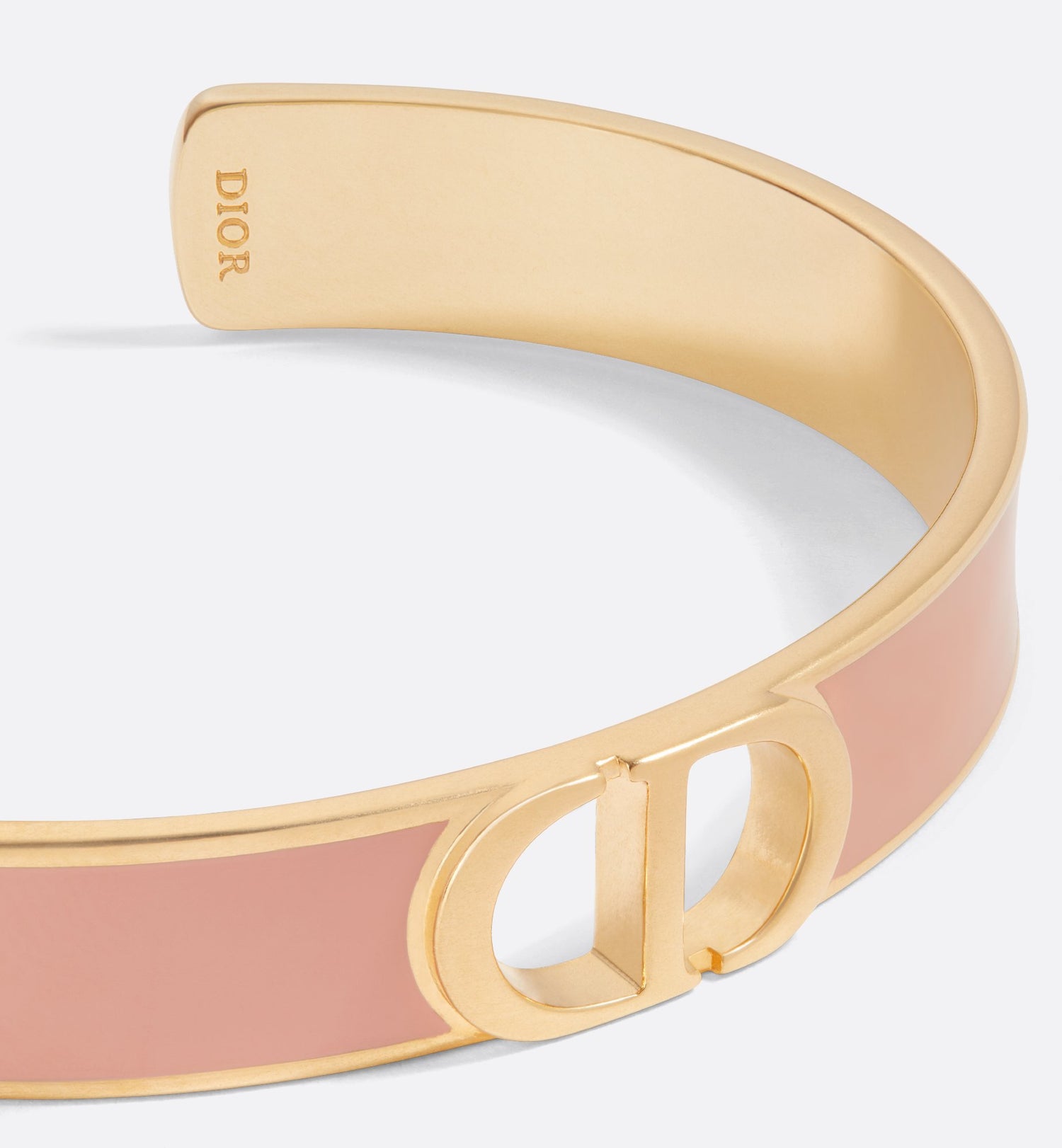 30 Montaigne Thin Bangle Gold Finish Metal And Dawn Pink Lacquer