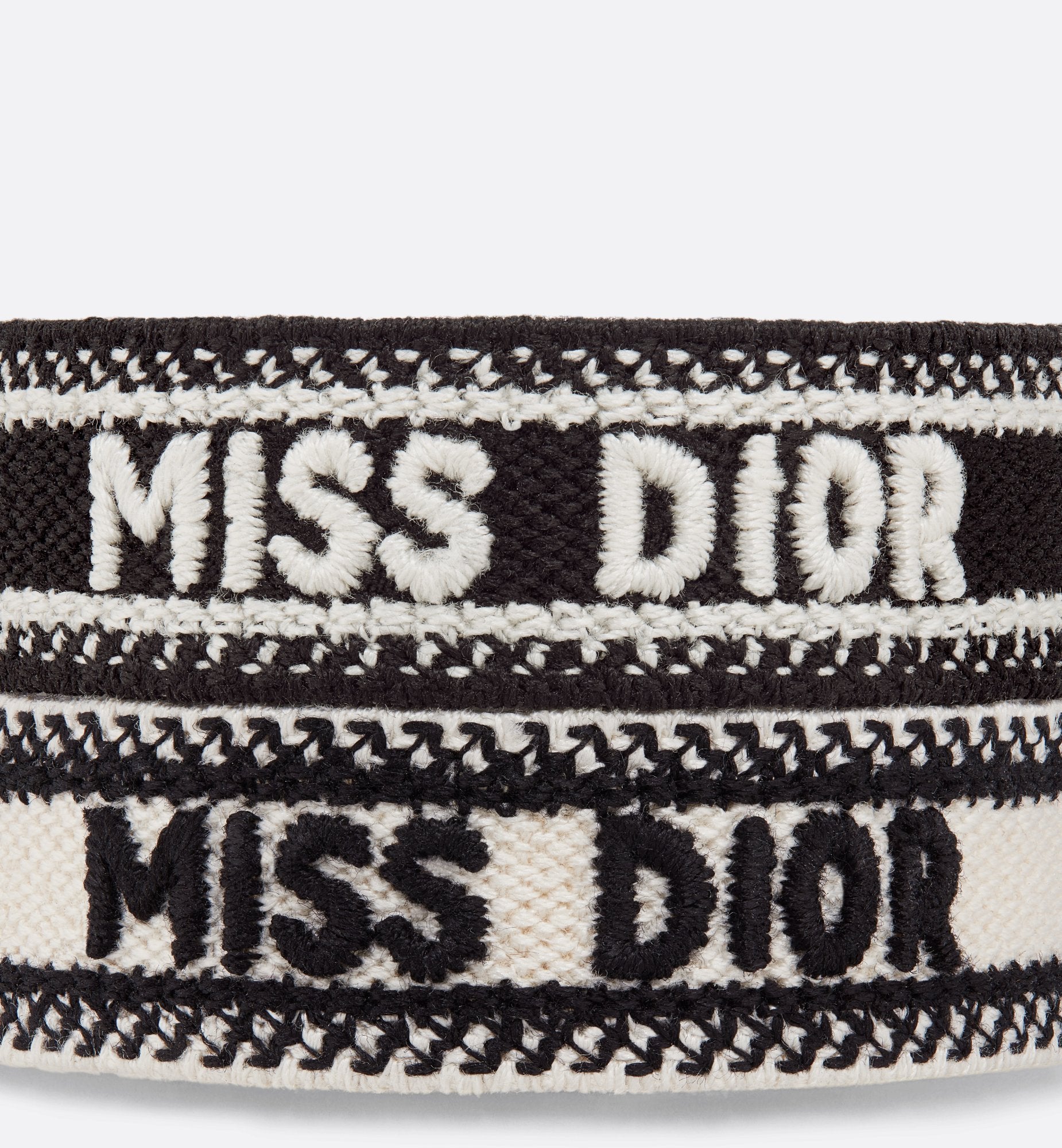 Miss Dior Bracelet Set Black And White Graffiti Cotton