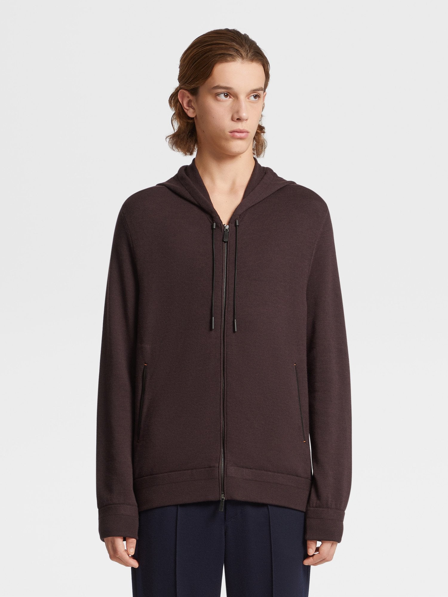 12MILMIL12 WOOL FULL ZIP HOODIE