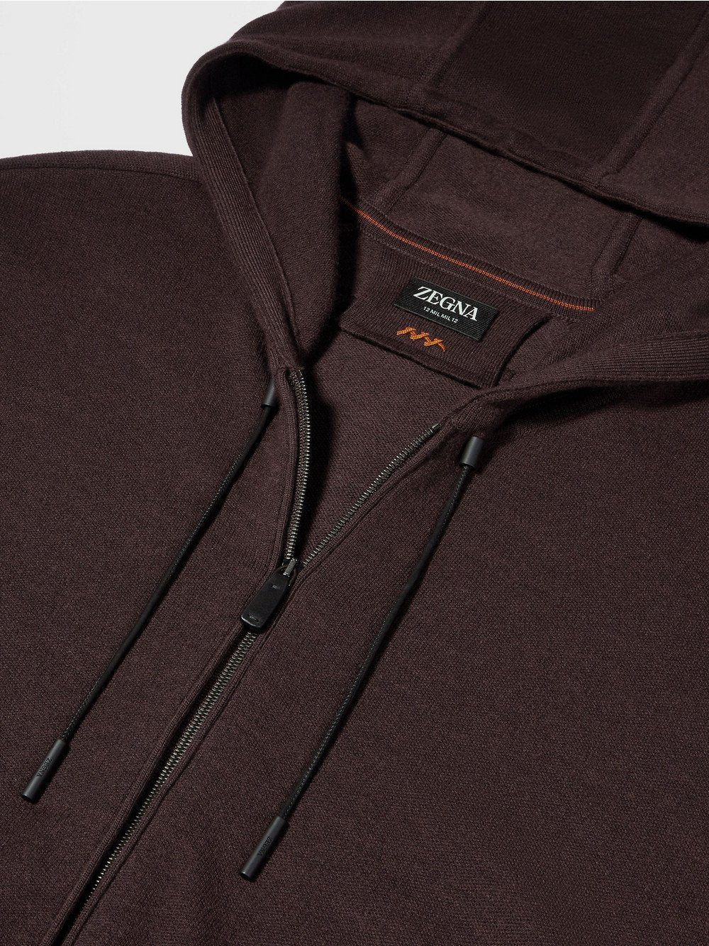 12MILMIL12 WOOL FULL ZIP HOODIE