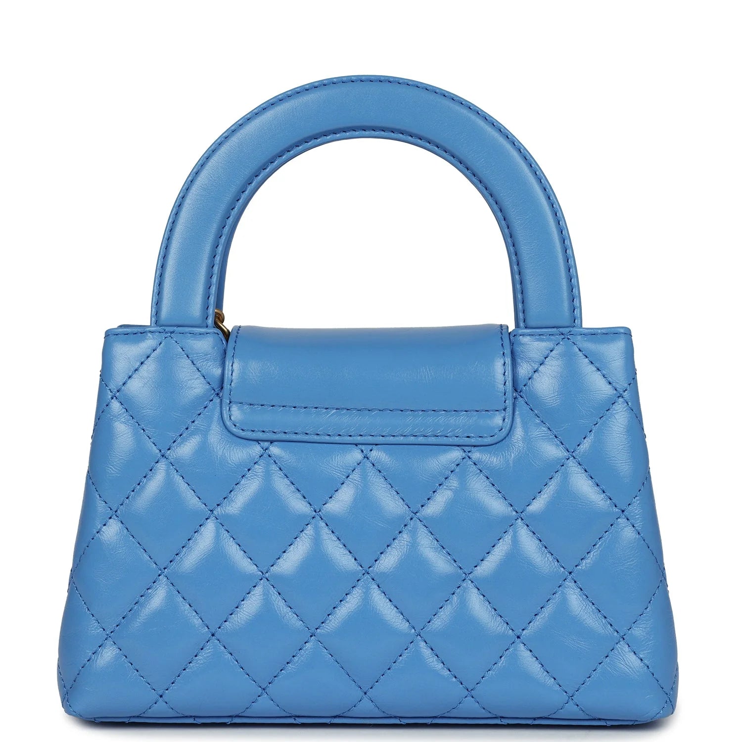 CHANEL SMALL CABAS - BLUE CALFSKIN