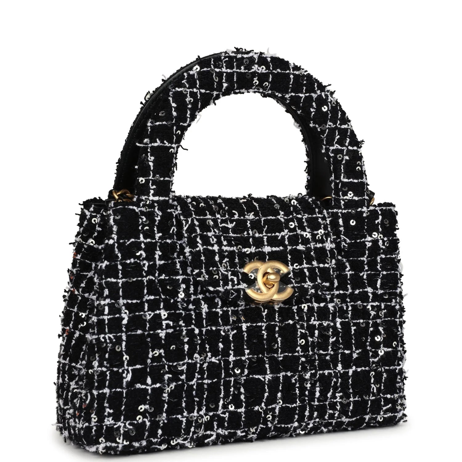 CHANEL SMALL CABAS - BLACK TWEED