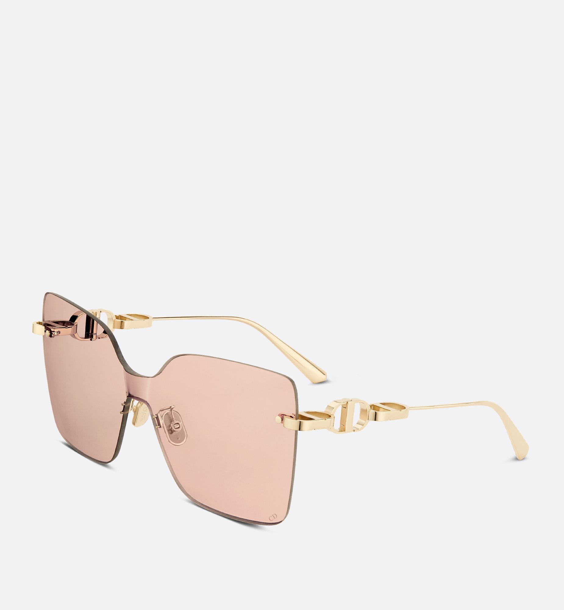 Cd Chain M1U Nude Square Sunglasses