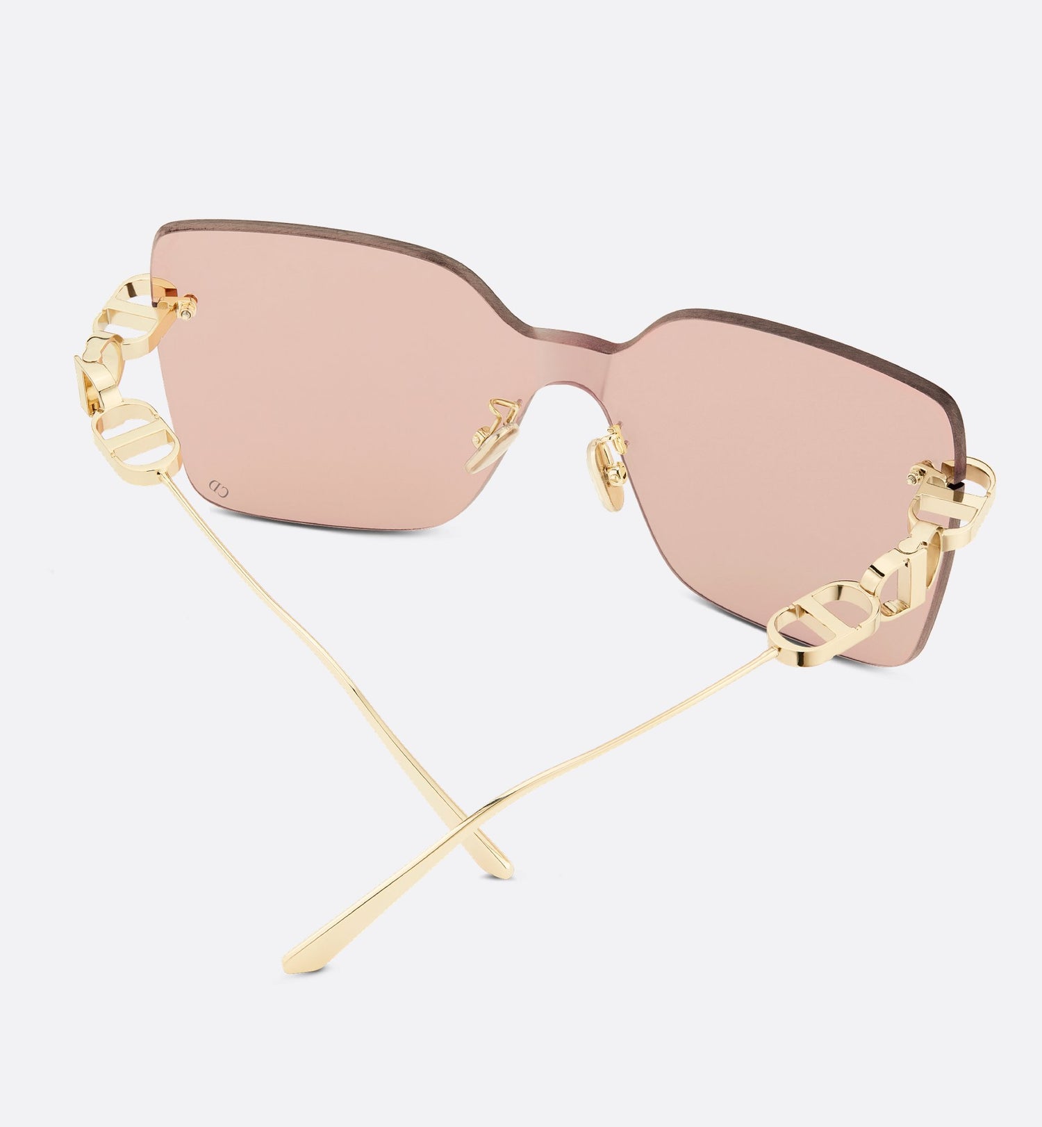 Cd Chain M1U Nude Square Sunglasses