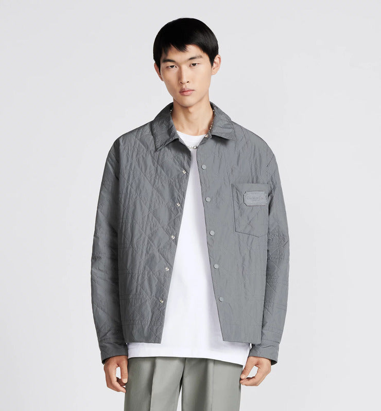 Cannage Overshirt Gray Technical Fabric