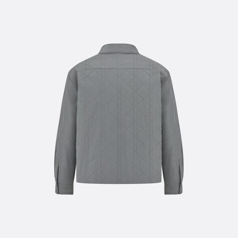 Cannage Overshirt Gray Technical Fabric