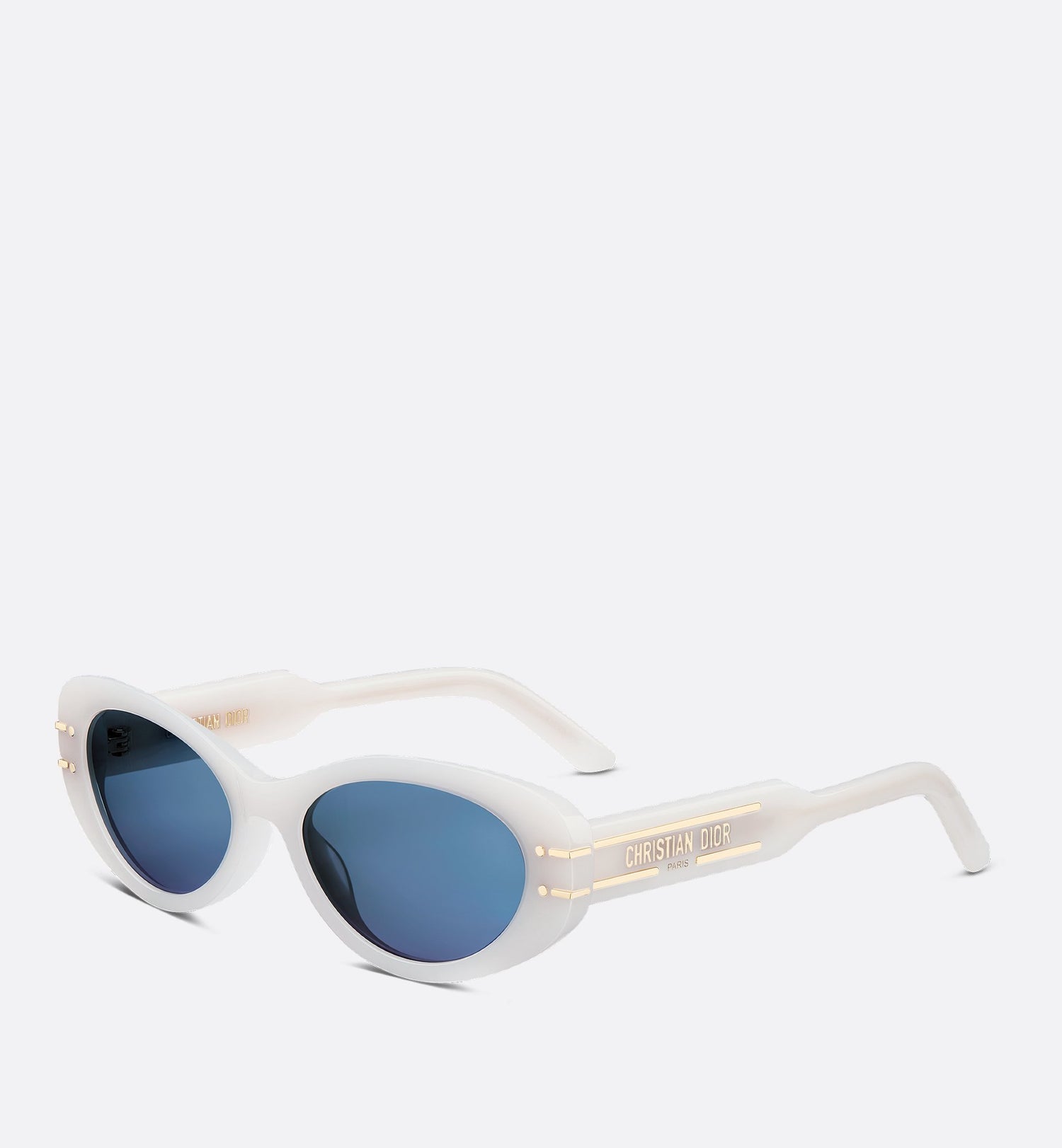 Diorsignature B8U Milky Ivory Oval Sunglasses