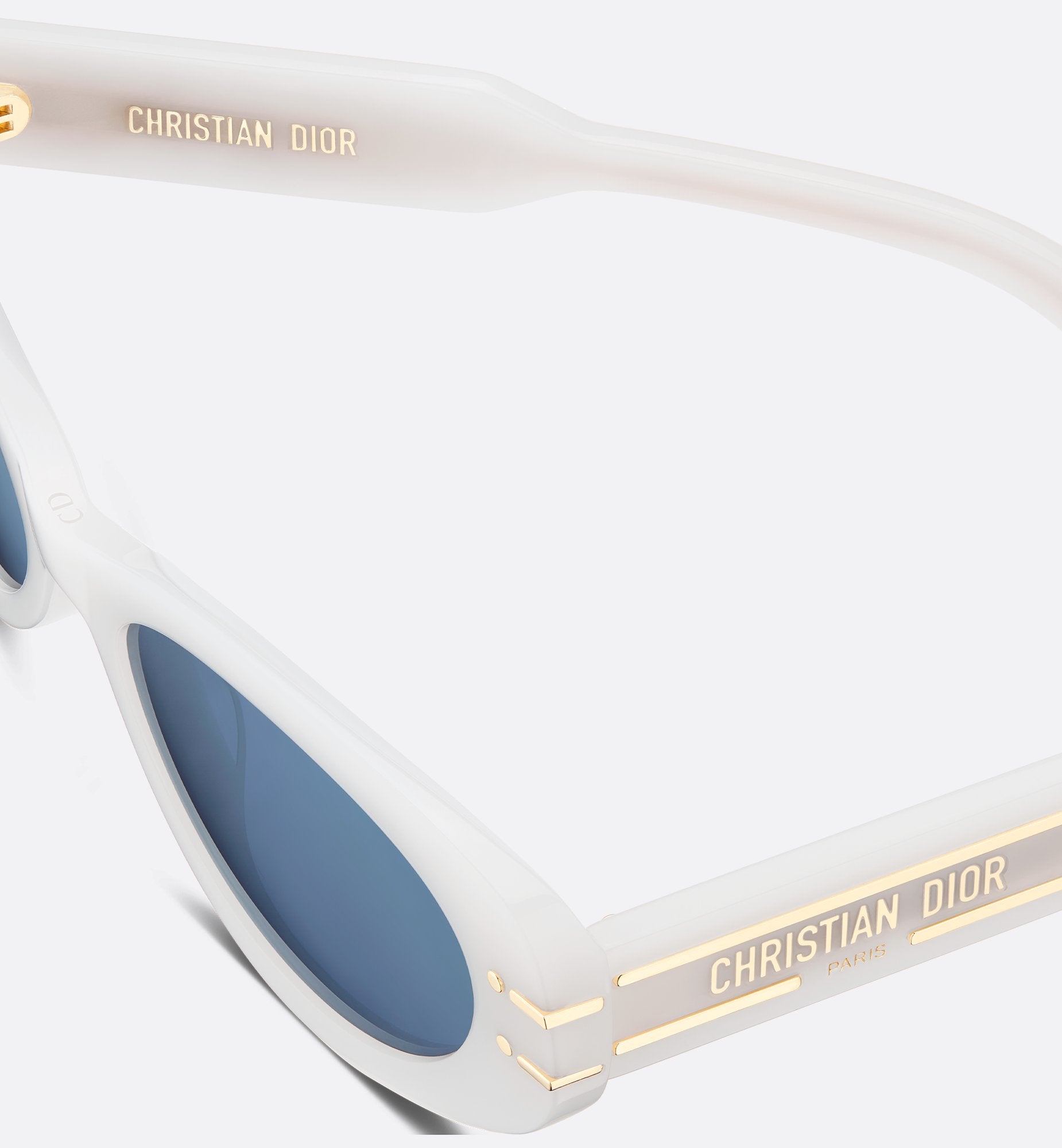 Diorsignature B8U Milky Ivory Oval Sunglasses