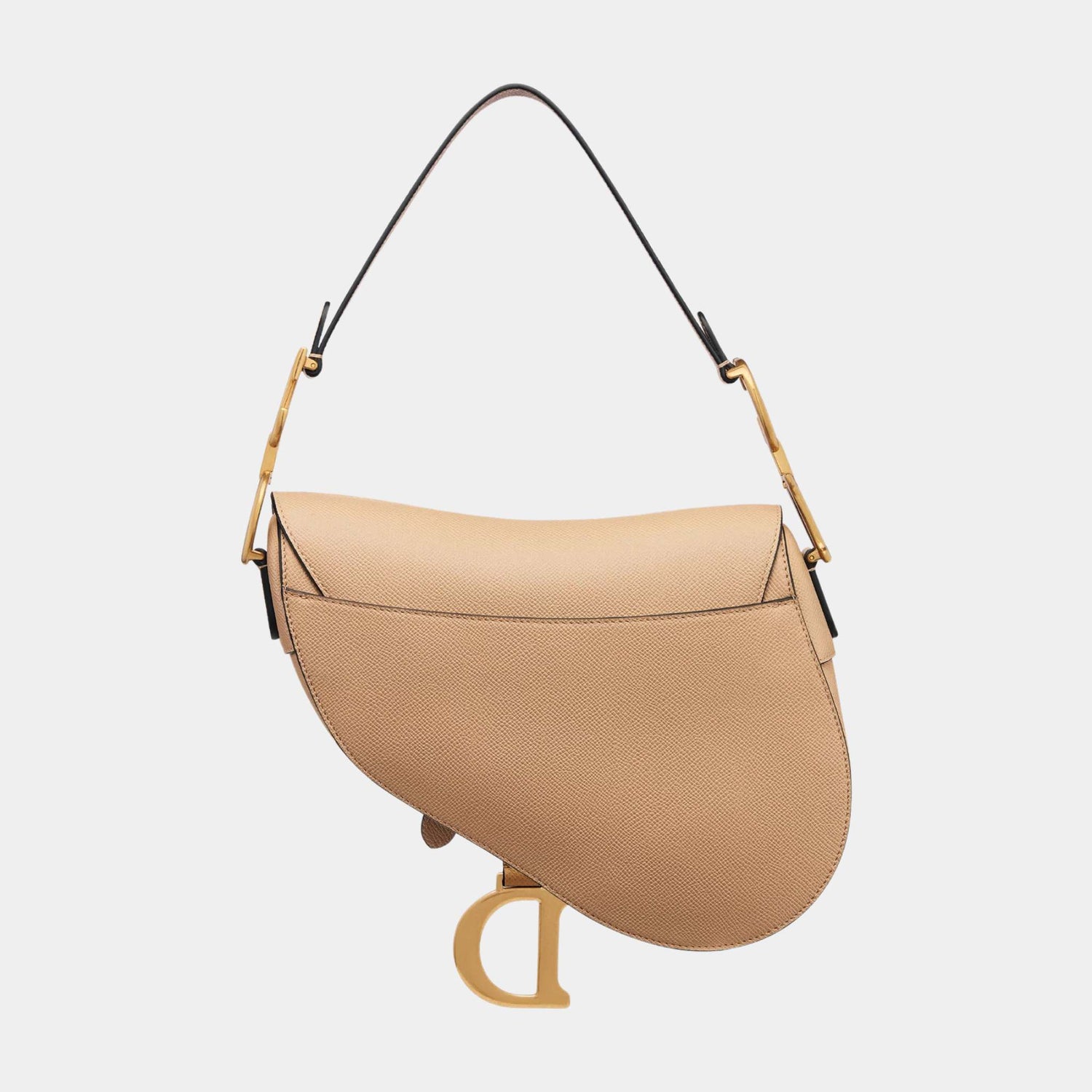 Dior Saddle Bag With Strap, Biscuit, Back