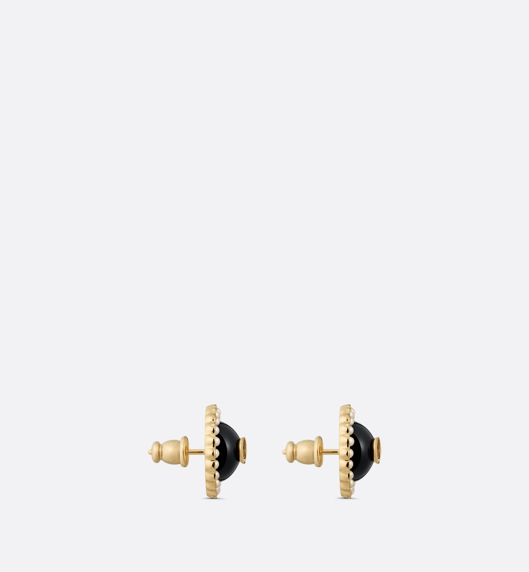 Dior Petit Cd Baroque Stud Earrings Gold Finish Metal With Dior Petit Cd Baroque Stud Earrings Gold Finish Metal With