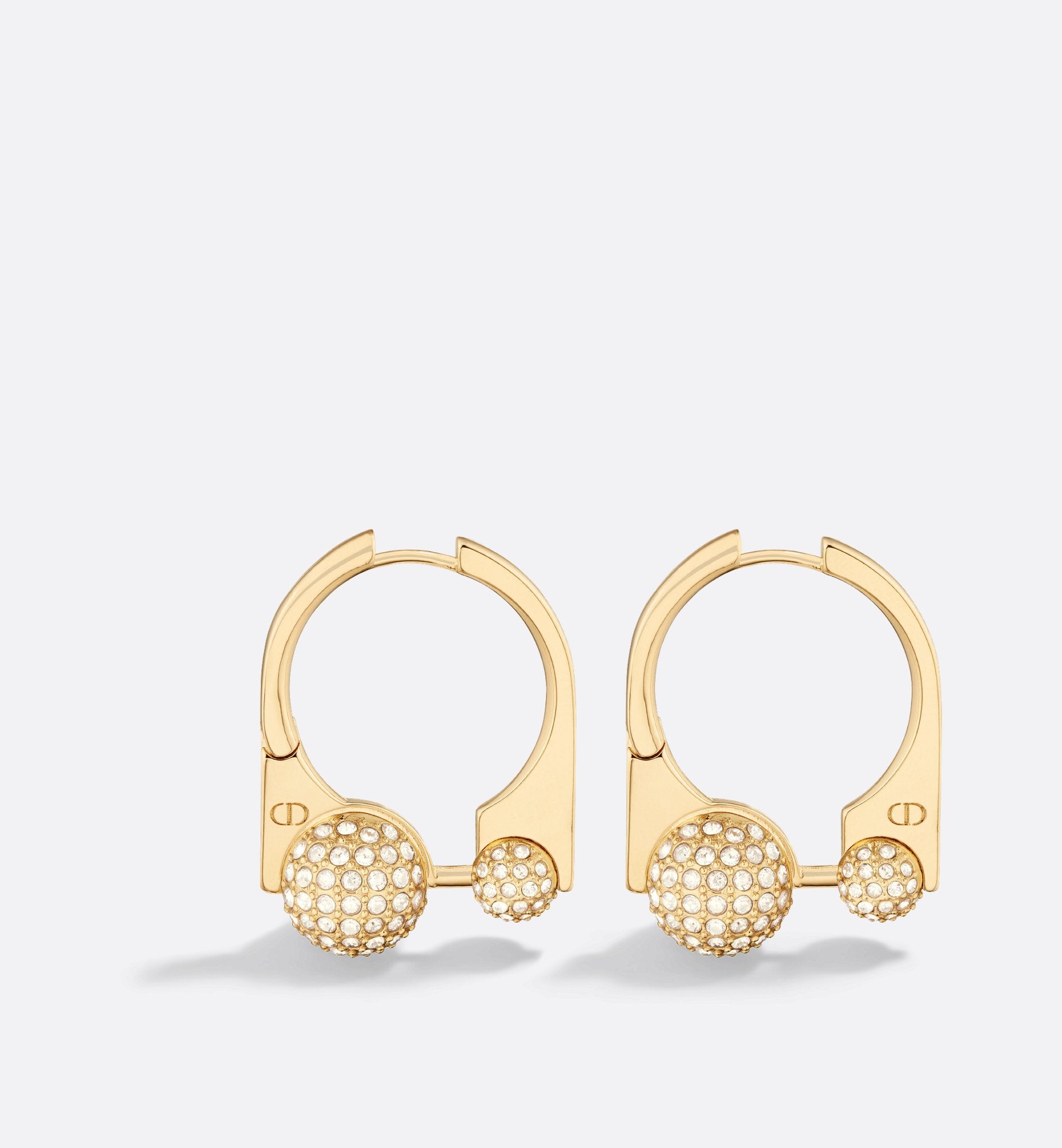 Medium Dior Tribales New Look Earrings Gold Finish Metal And Silver-Tone Crystals