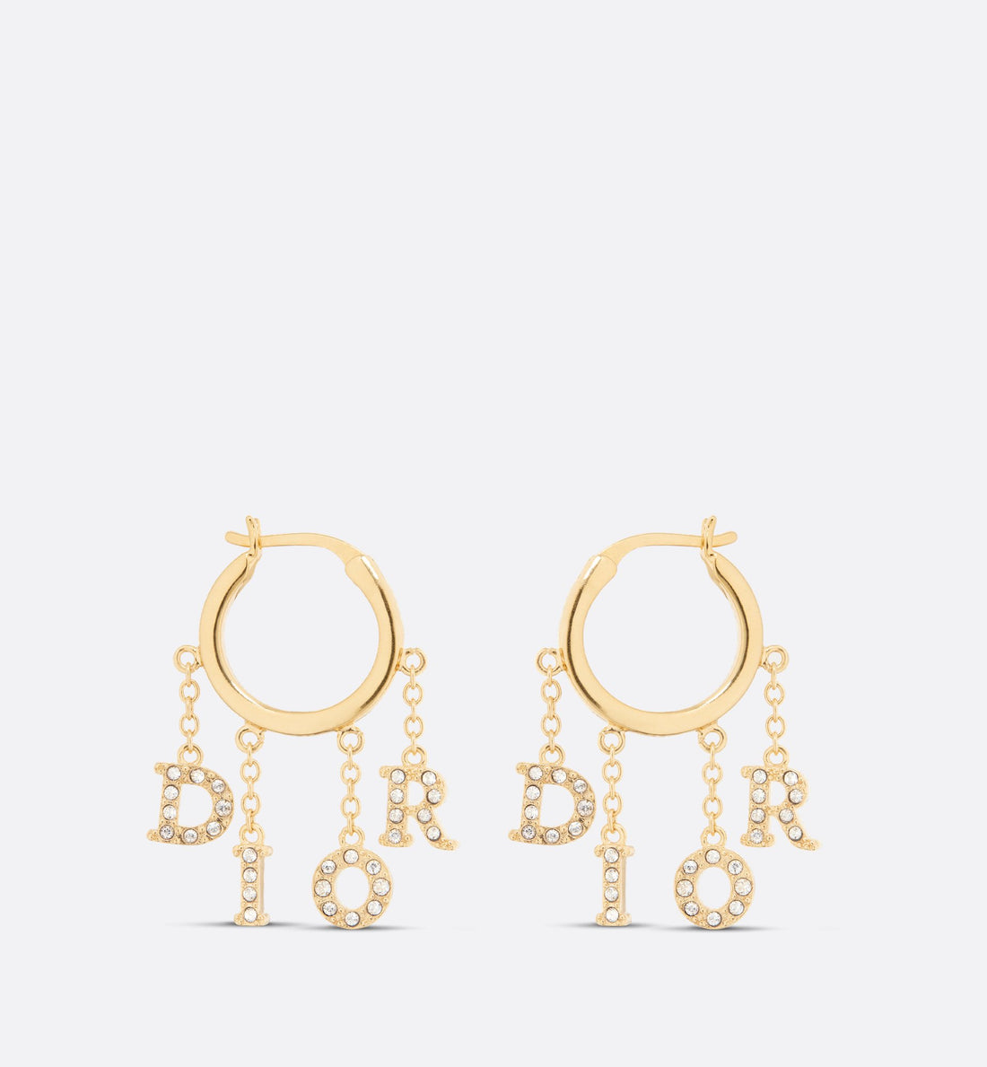 Dio(R)Evolution Earrings Gold Finish Metal And Silver-Tone Crystals