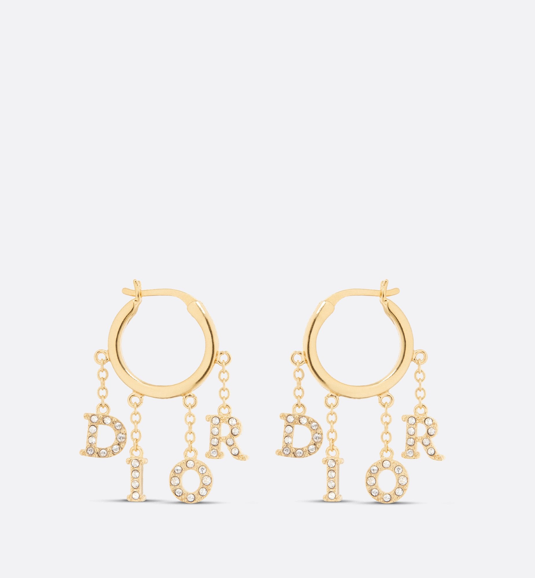 Dio(R)Evolution Earrings Gold Finish Metal And Silver-Tone Crystals