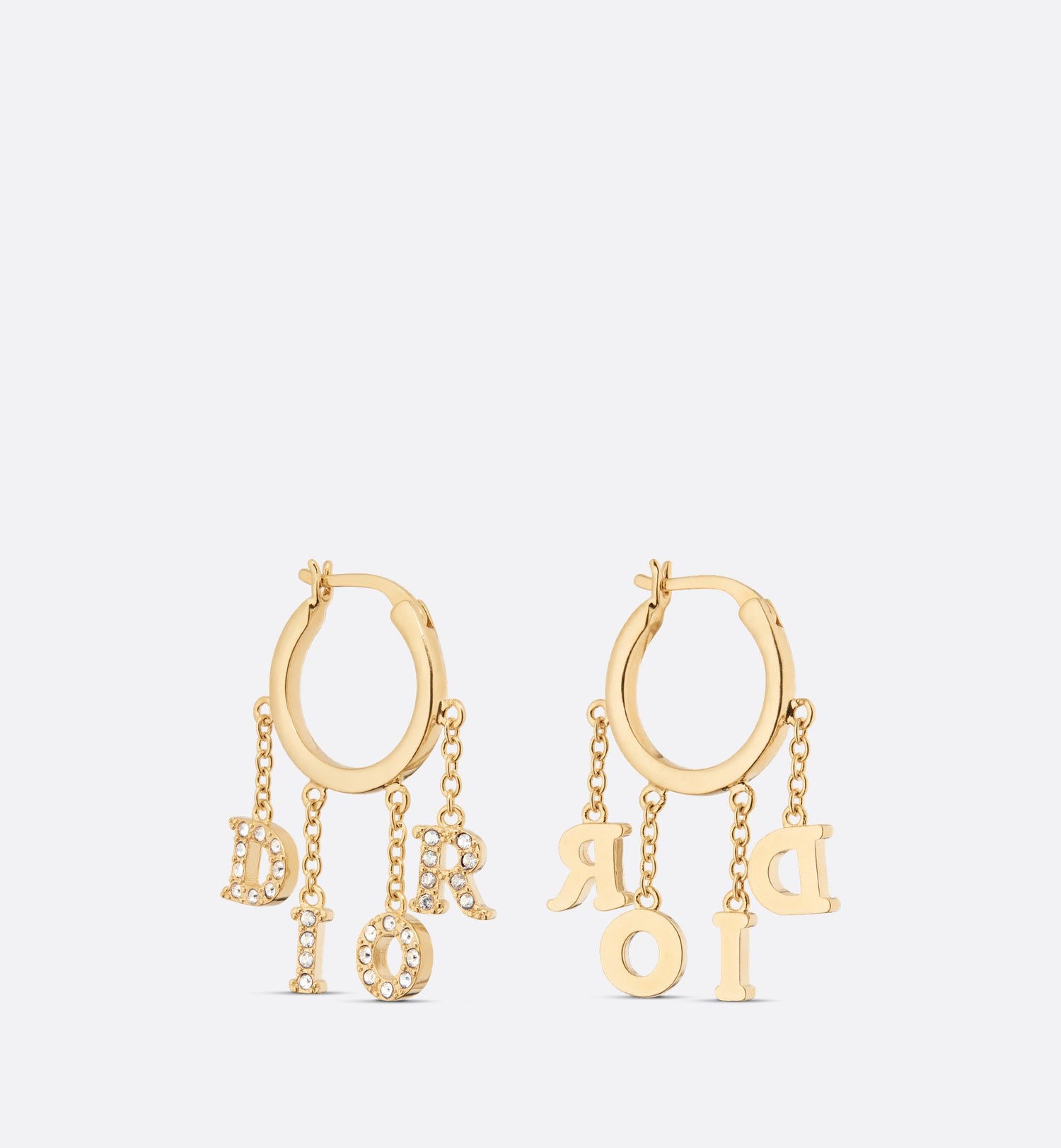 Dio(R)Evolution Earrings Gold Finish Metal And Silver-Tone Crystals