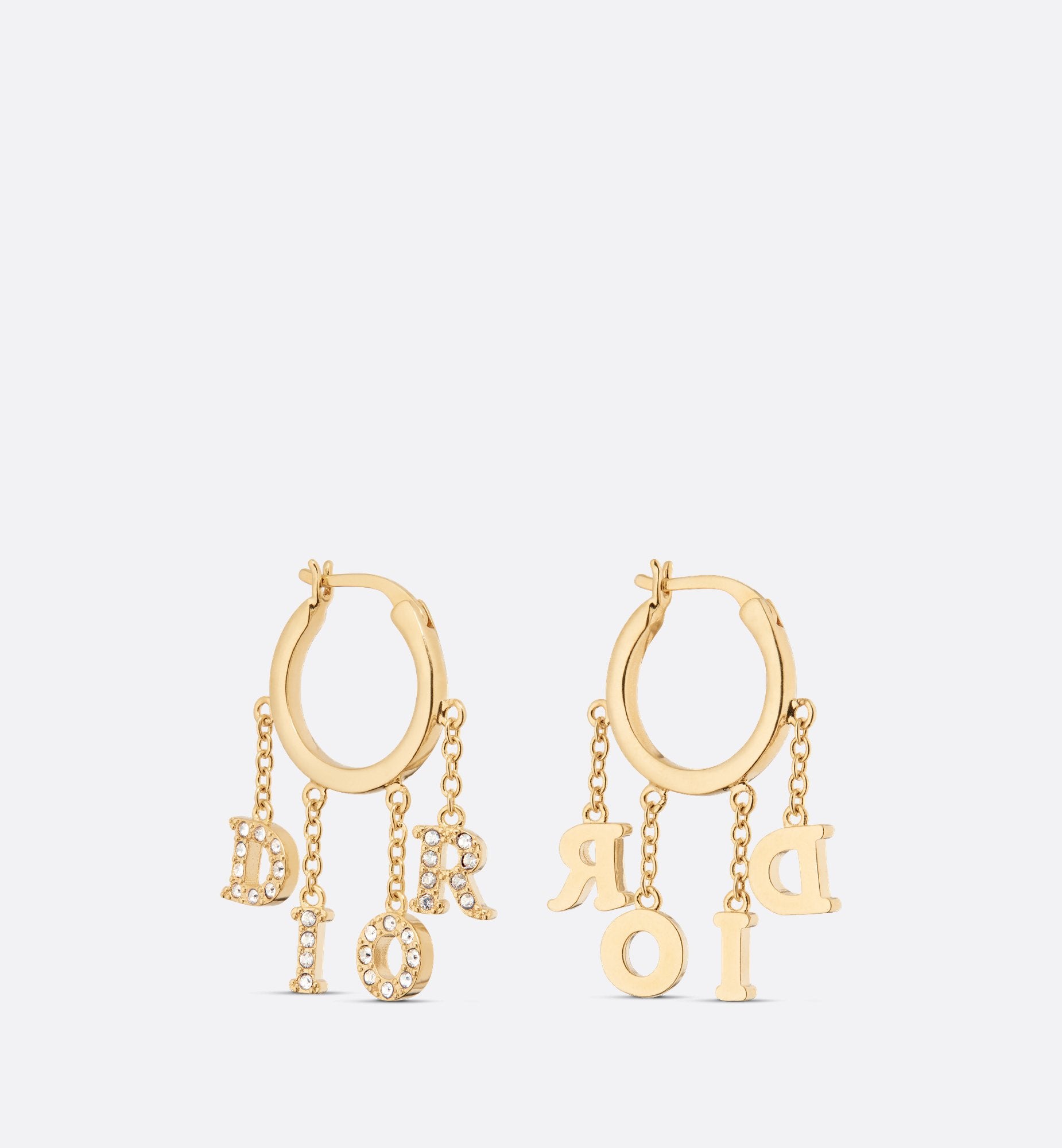 Dio(R)Evolution Earrings Gold Finish Metal And Silver-Tone Crystals