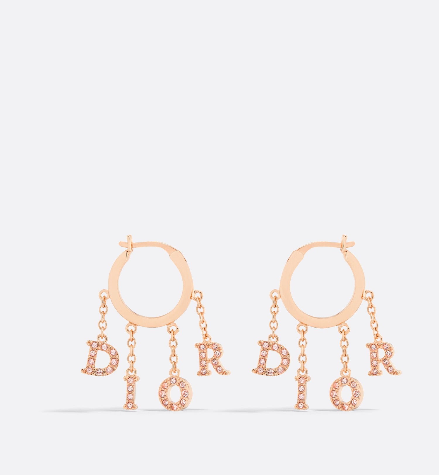 Dio(R)Evolution Earrings Pink Finish Metal And Pink Crystals