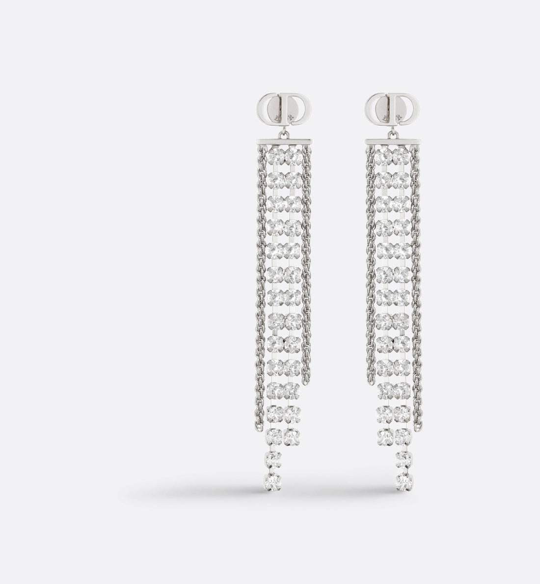 Sparkle Earrings Palladium Finish Metal And Silver-Tone Crystals