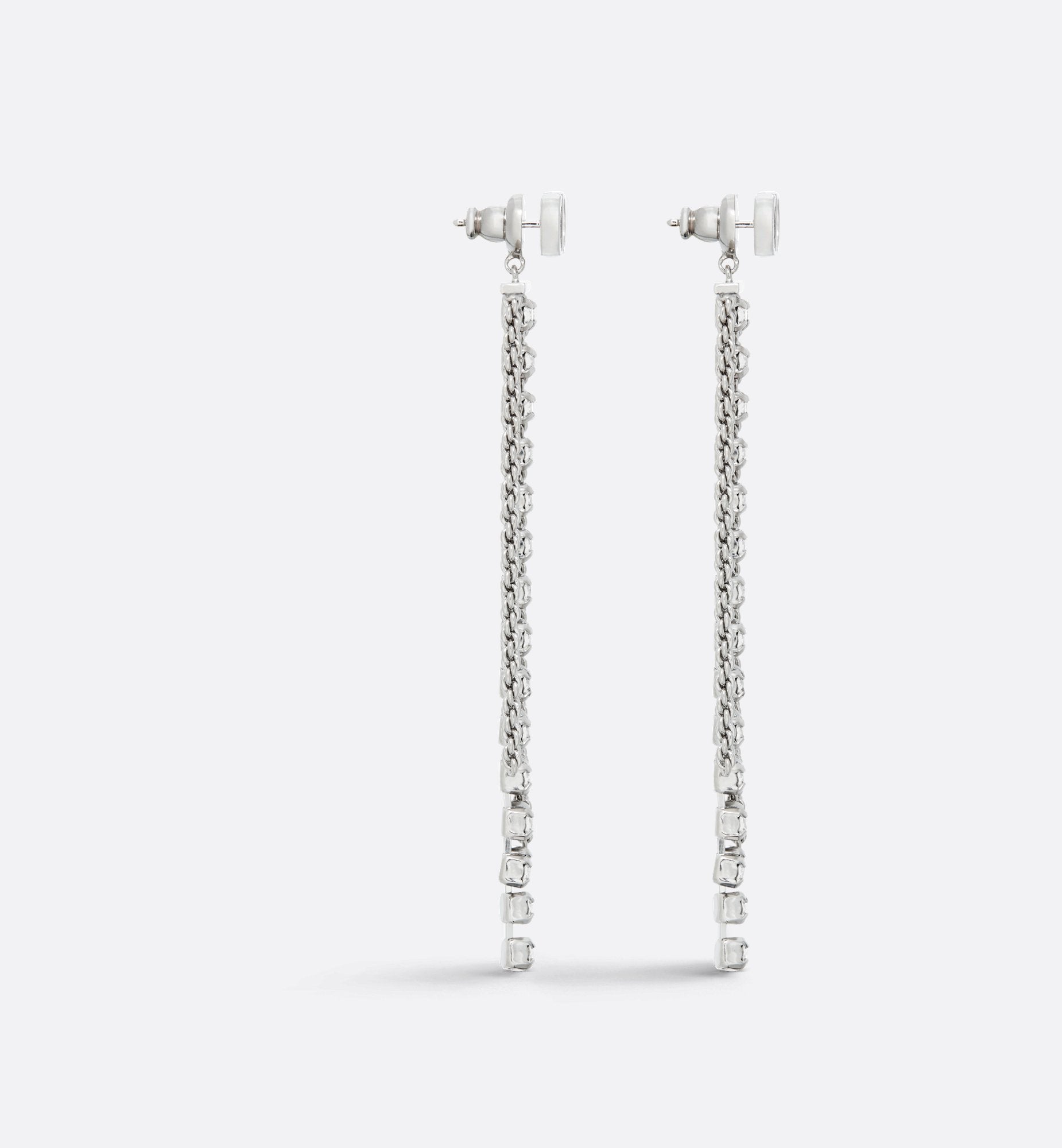 Sparkle Earrings Palladium Finish Metal And Silver-Tone Crystals