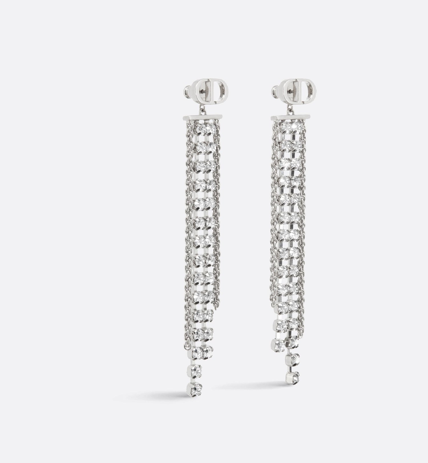 Sparkle Earrings Palladium Finish Metal And Silver-Tone Crystals