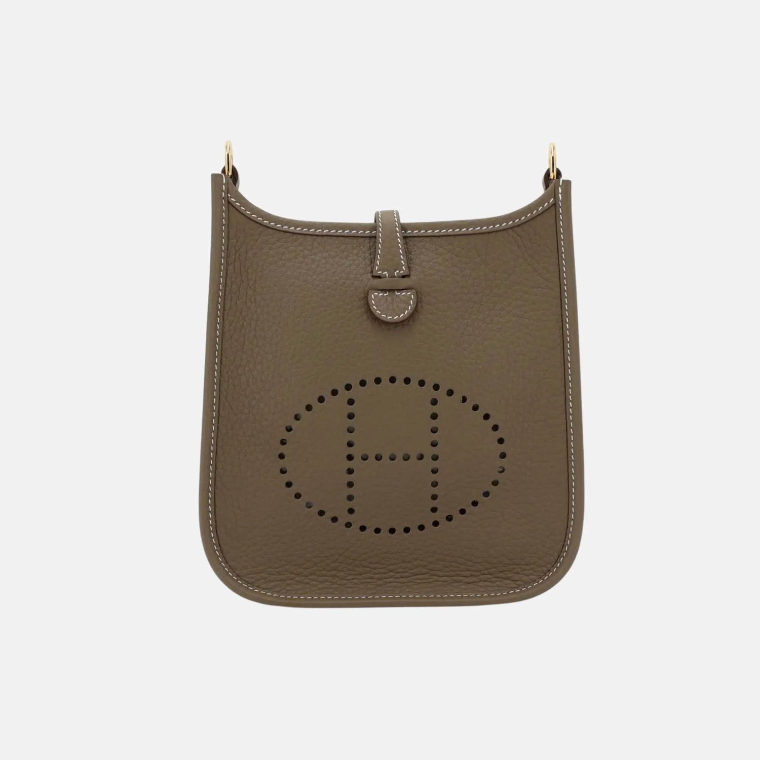 Hermes Mini Evelyne TPM Amazone 112 Clemence Etoupe GHW, Front