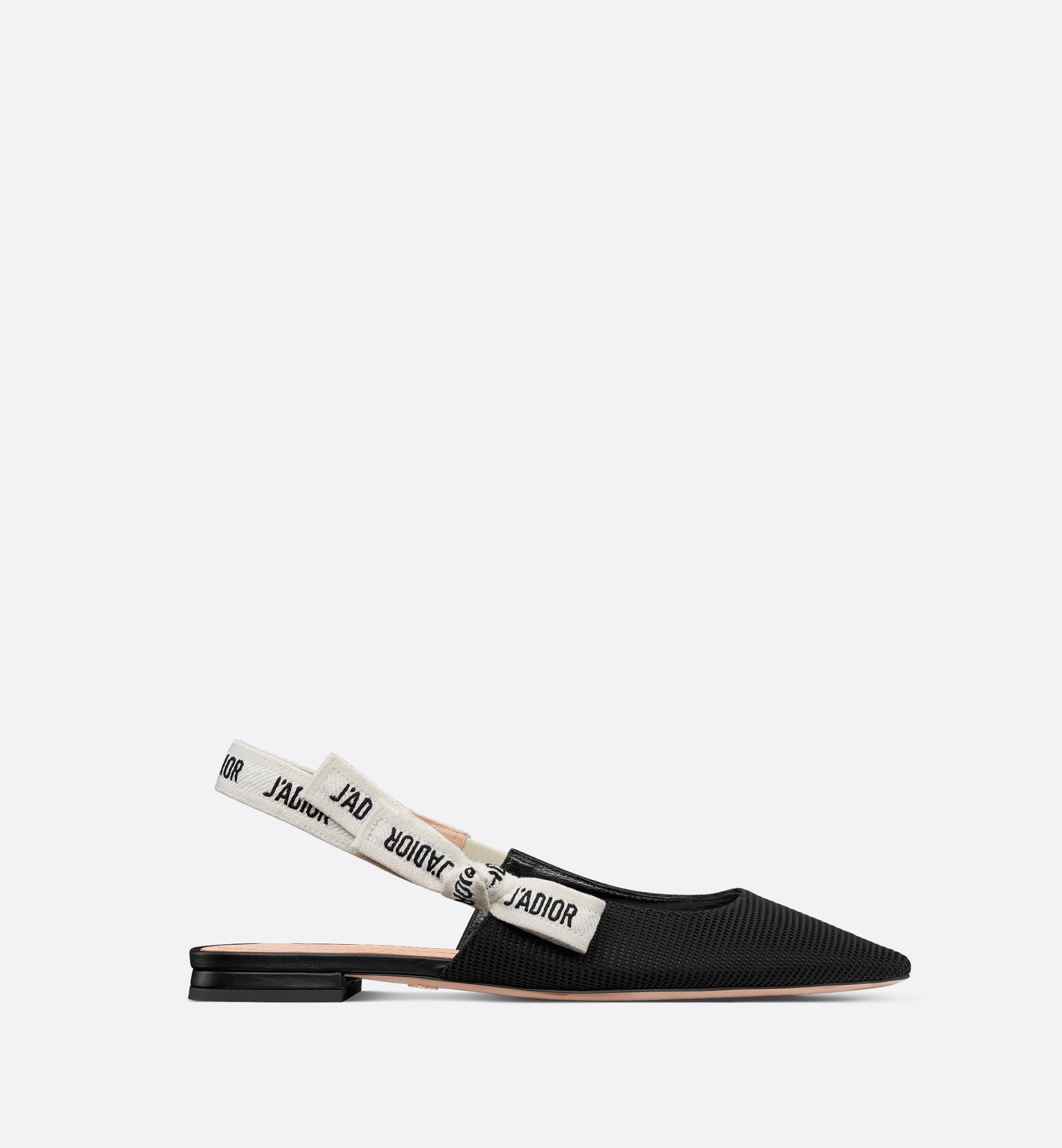 JAdior Slingback Flat Black Technical Fabric