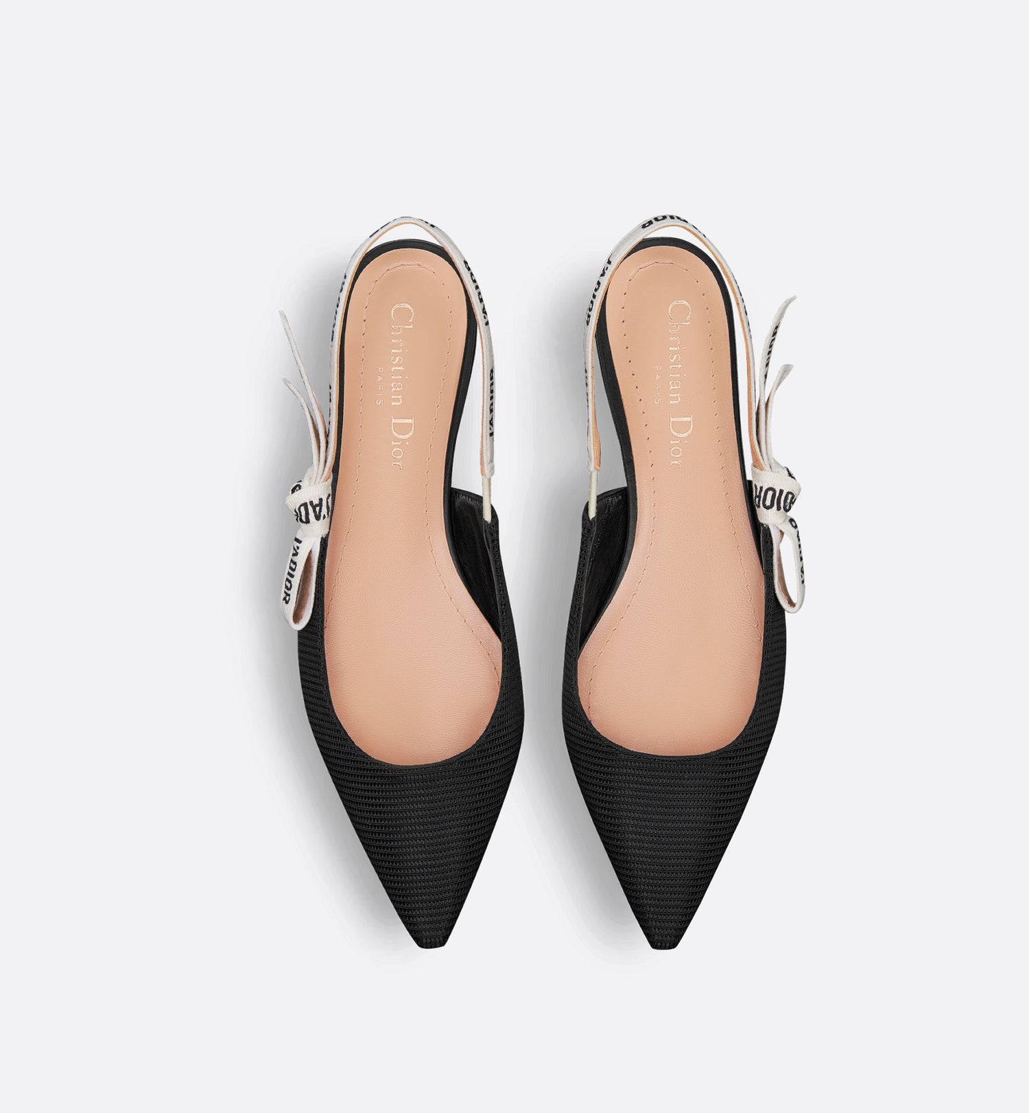 JAdior Slingback Flat Black Technical Fabric