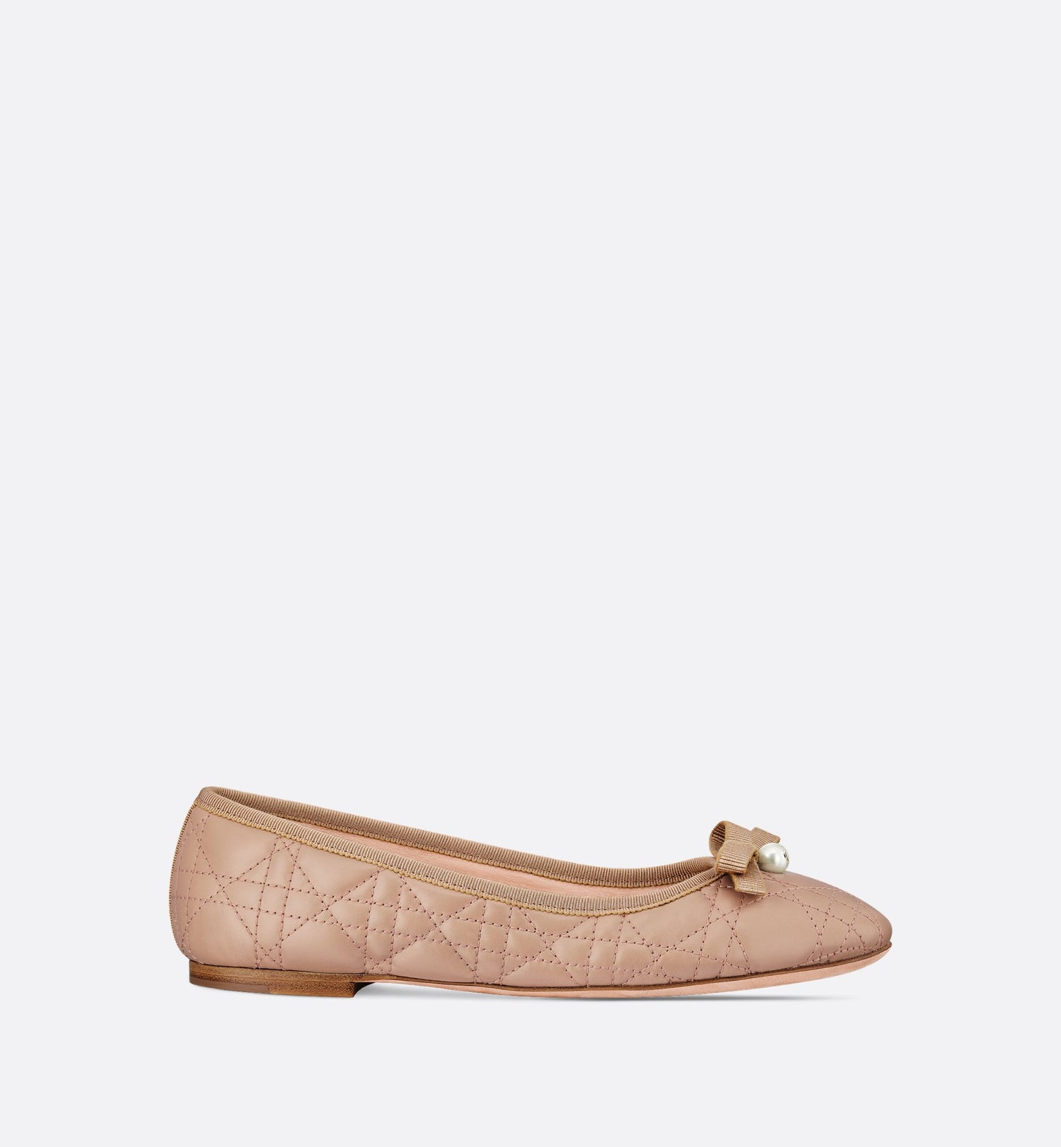 Dior Ballet Flat Nude Quilted Cannage Calfskin