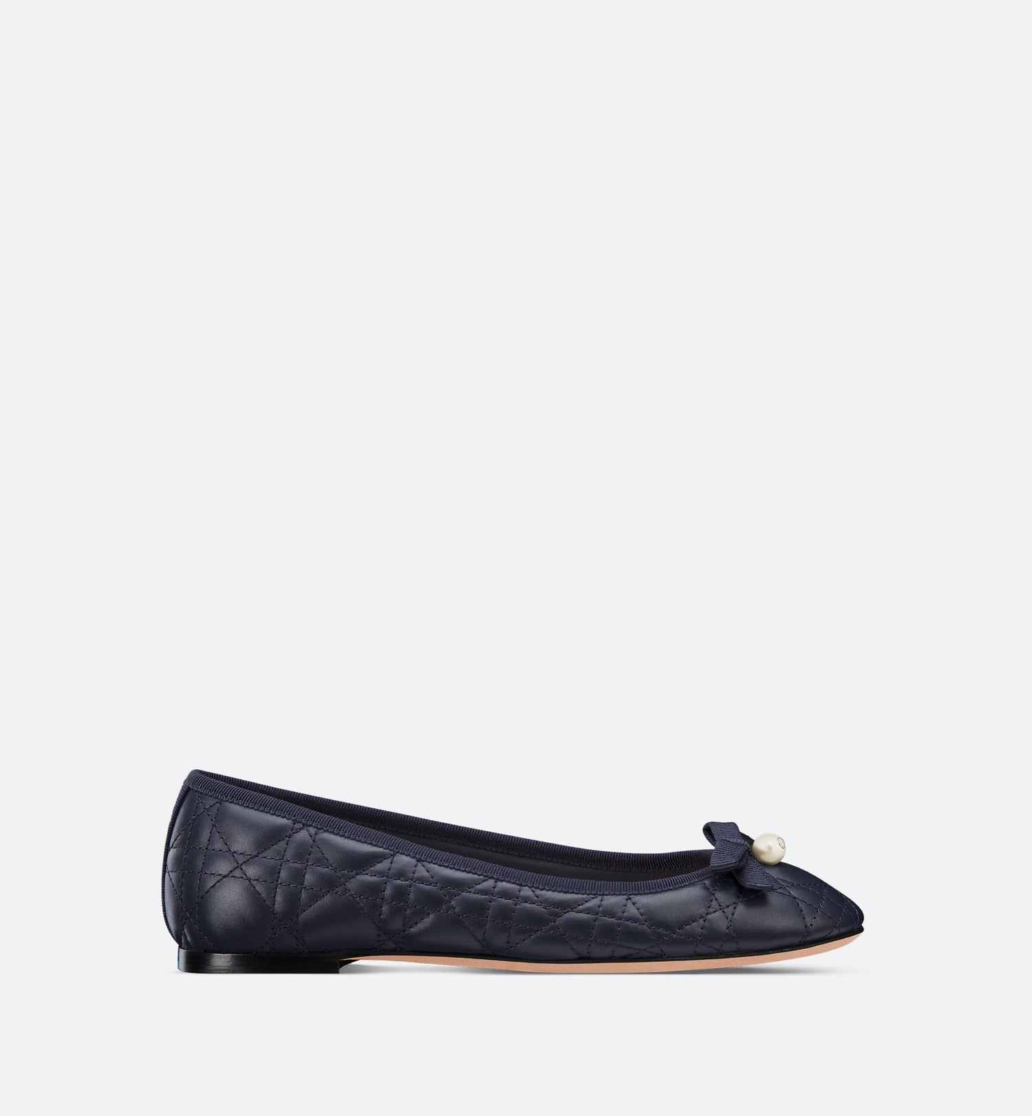 Dior Ballet Flat Deep Blue Quilted Cannage Calfskin