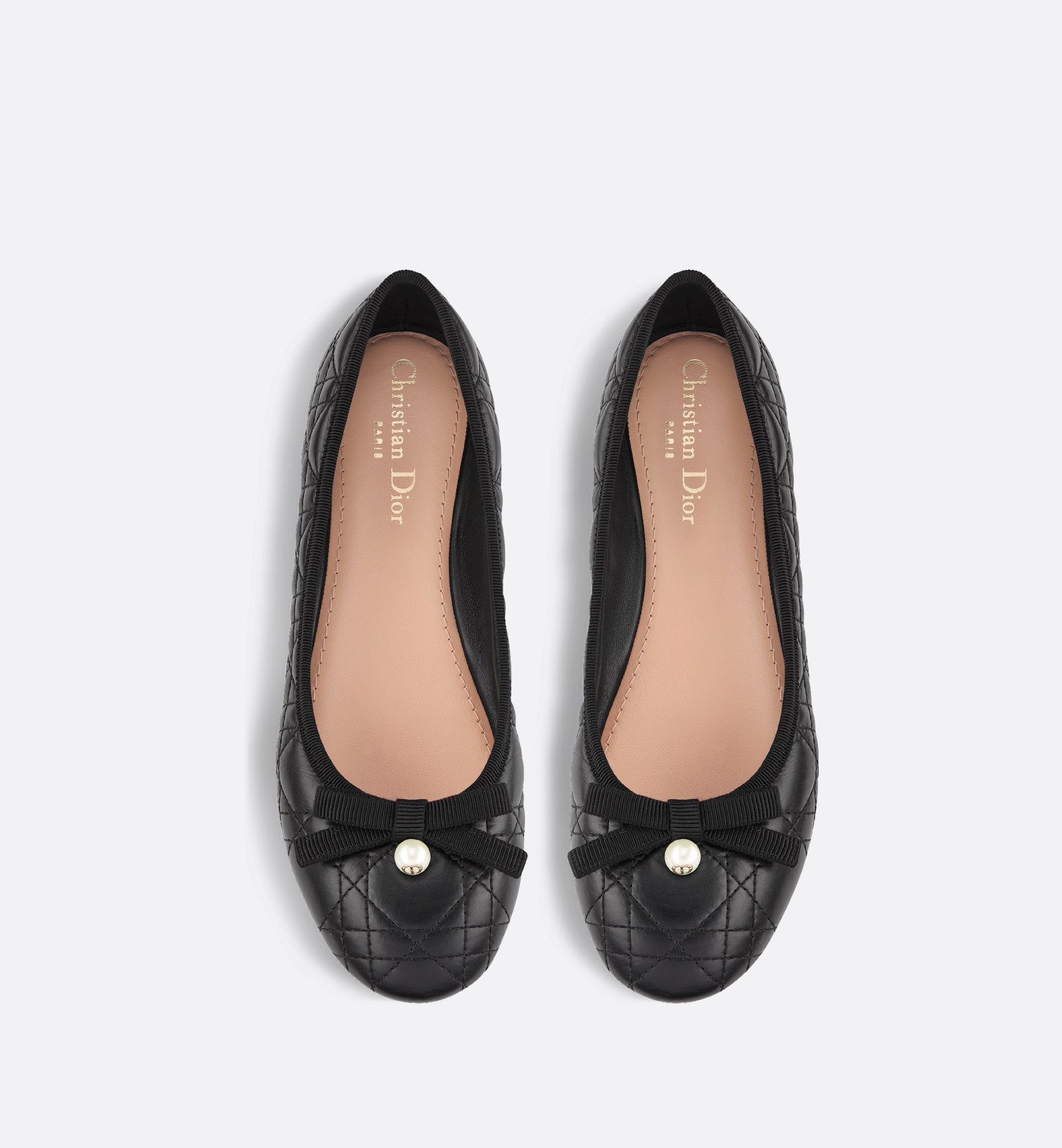 Dior Ballet Flat Black Quilted Cannage Calfskin