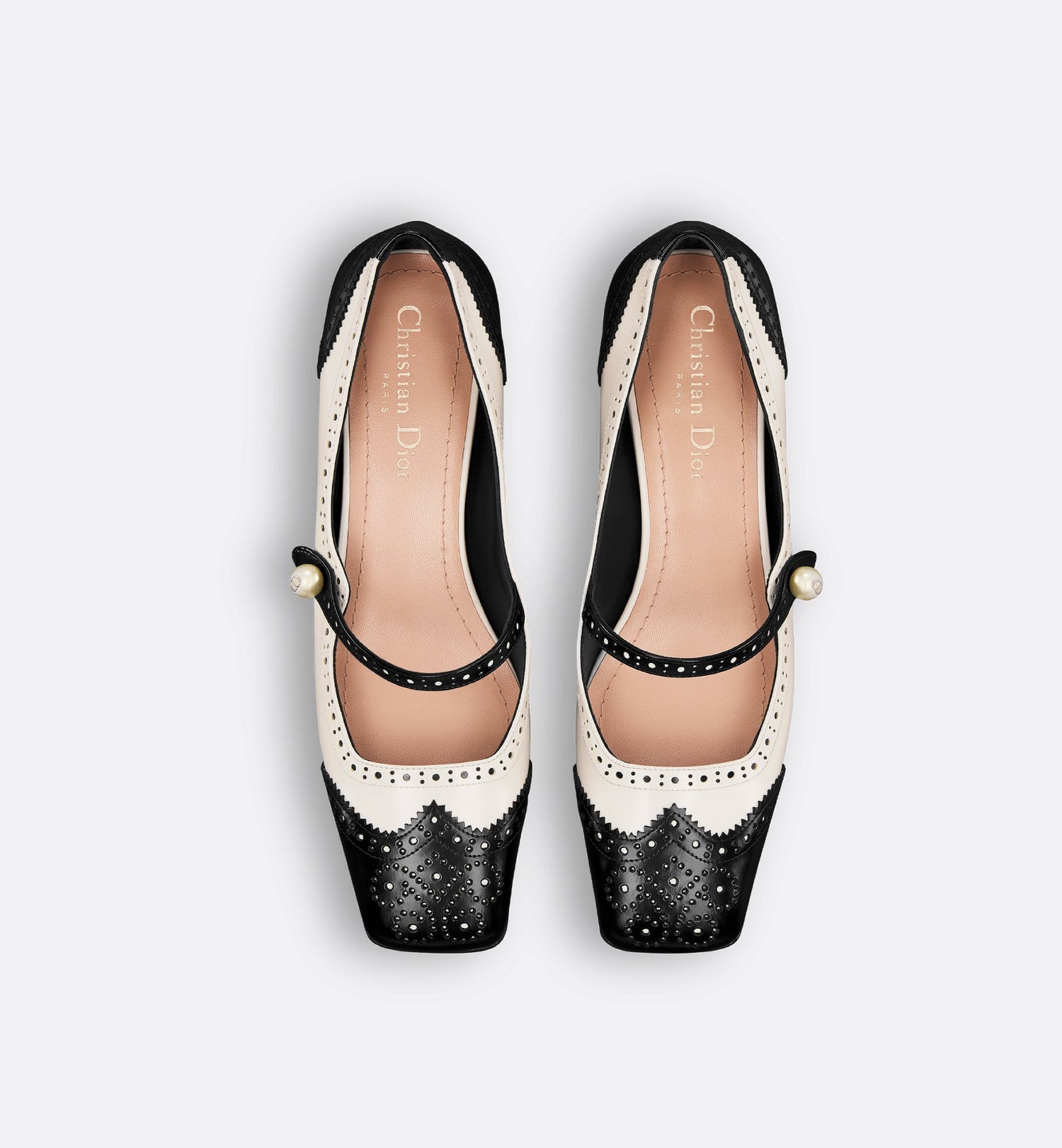 Spectadior Pump Black And White Perforated Calfskin