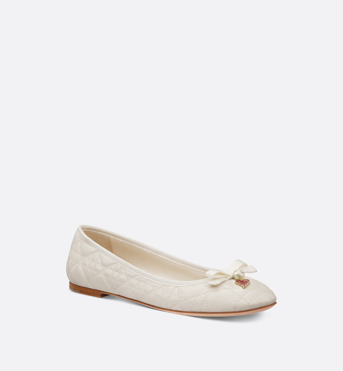 Dioramour Dior Ballet Flat White Quilted Cannage Calfskin