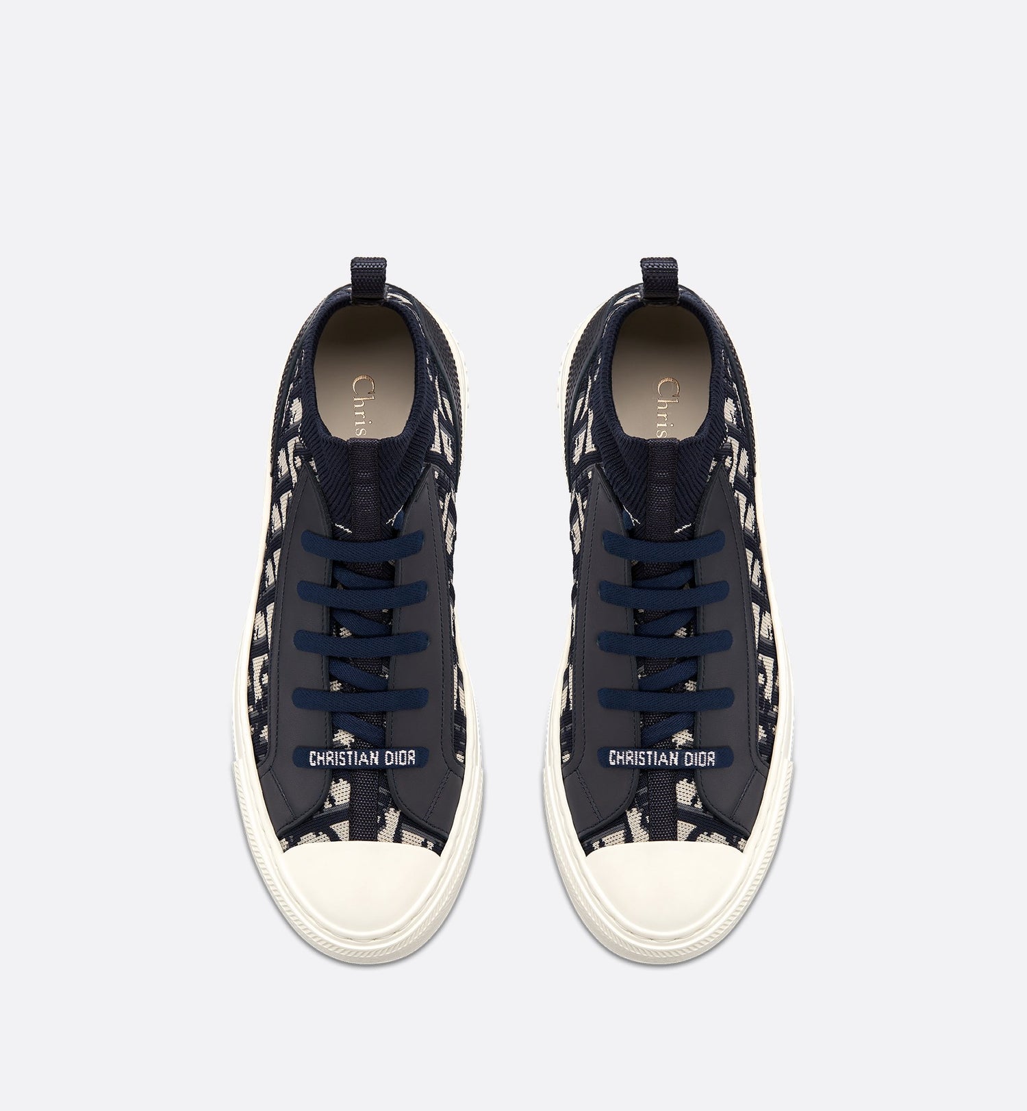 Walk N Dior Sneaker Deep Blue Oblique Technical Mesh And Calfskin